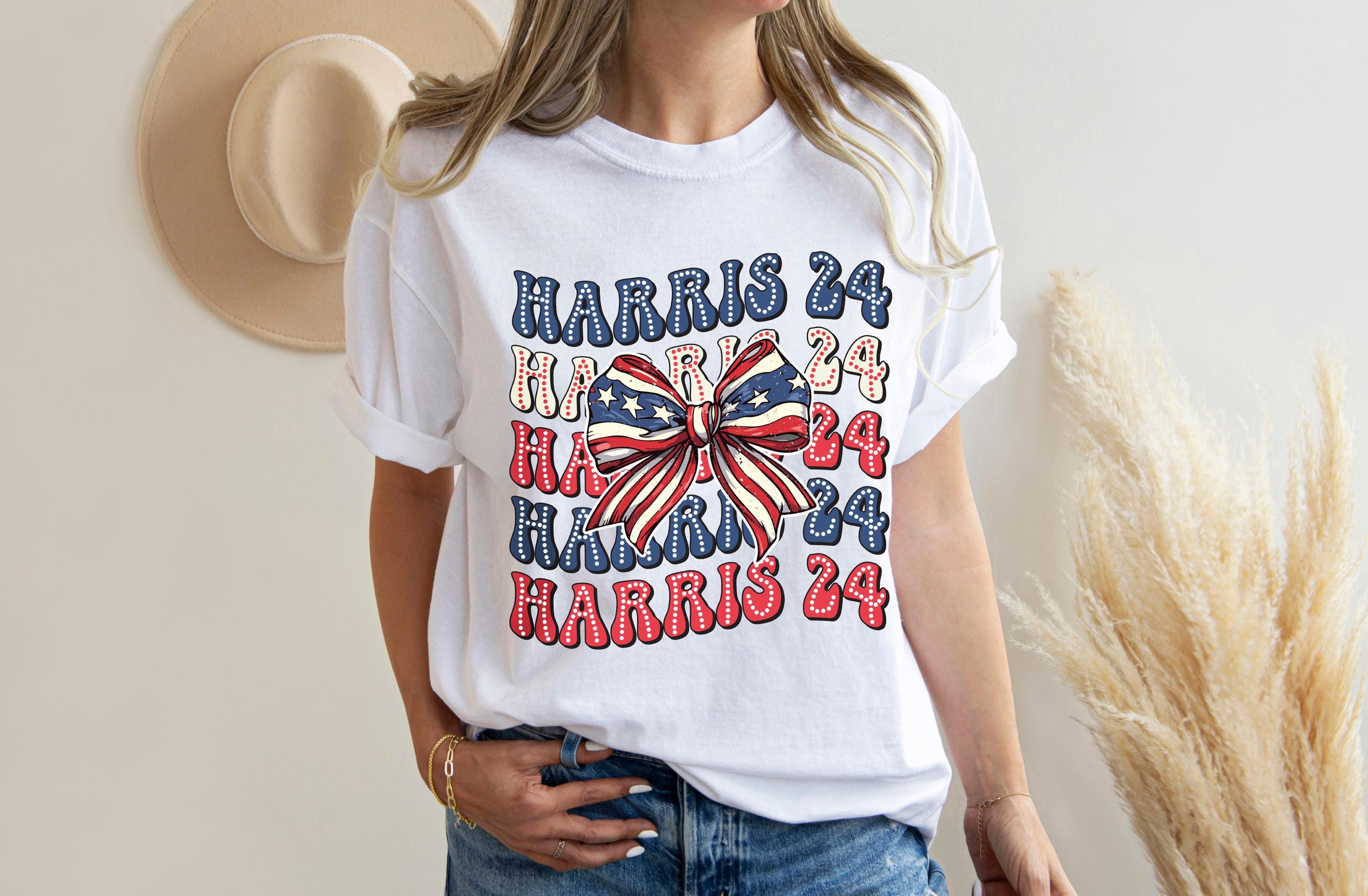 Kamala Harris American Bow Shirt 24, Madam President Shirt, President Coquette Tee, President Kamala Shirt, Election 2024 Democrat