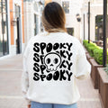 Halloween spooky skeleton sweatshirt, Halloween cute skeleton head sweatshirt, Spooky Season Sweatshirt, halloween gift, unisex sweatshirt
