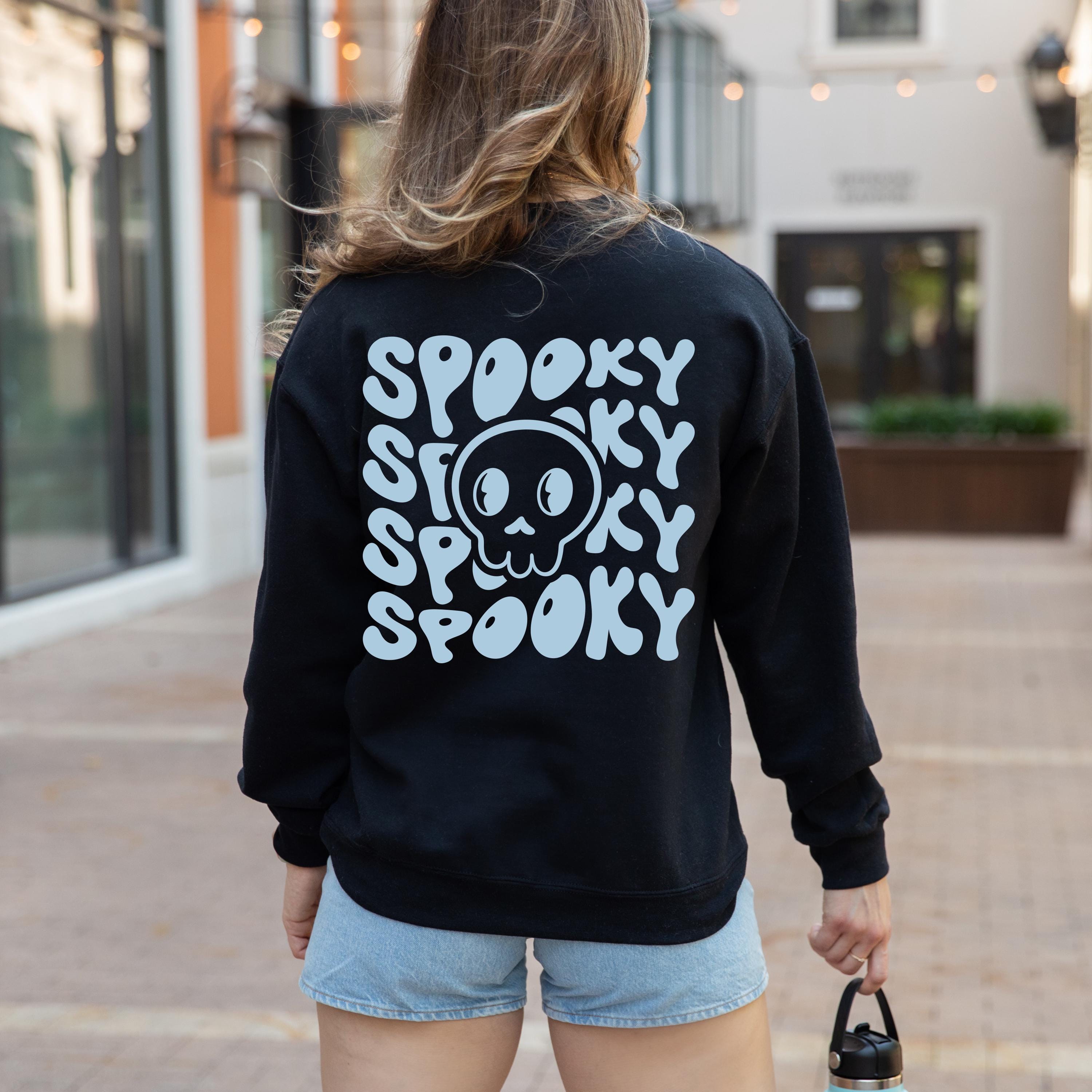 Halloween spooky skeleton sweatshirt, Halloween cute skeleton head sweatshirt, Spooky Season Sweatshirt, halloween gift, unisex sweatshirt