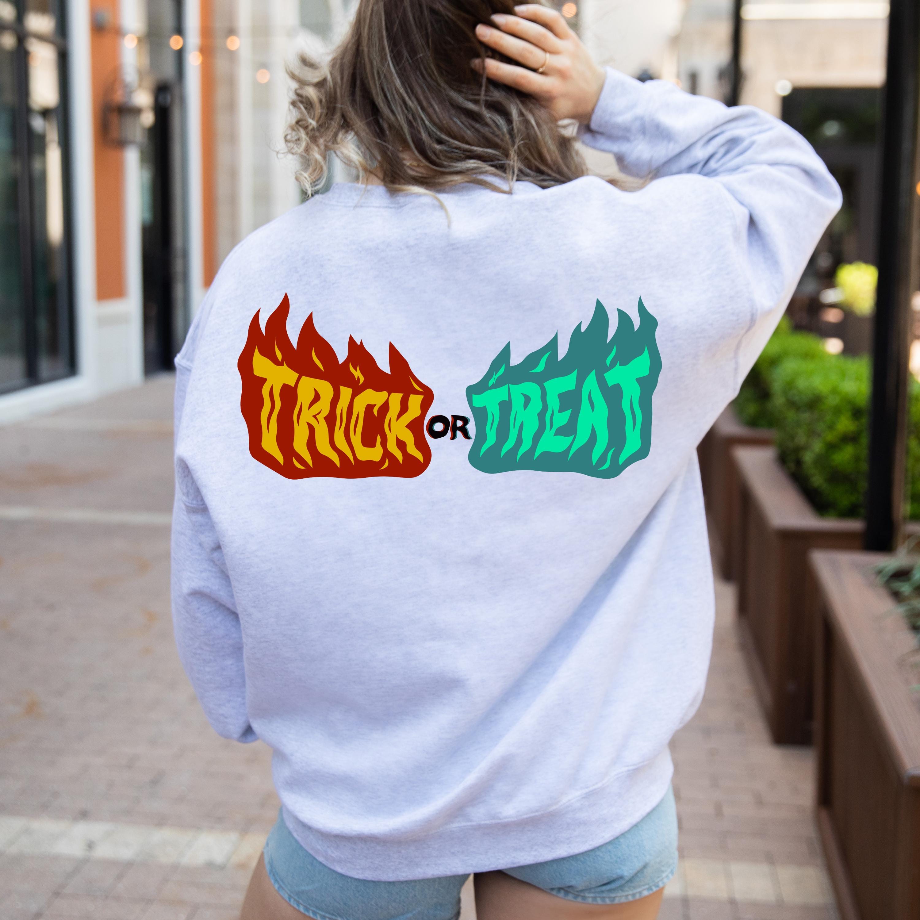 Halloween trick or treat sweatshirt, Spooky Sweatshirt, Halloween Trick-Or-Treat, Spooky Season Sweatshirt, halloween gift