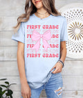 First grade girl coquette bow school tshirt, School Shirt, Cute First Day of School Tee, School Vibe Shirt, Back to school gift