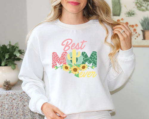 Best Mom Ever Retro Sweatshirt, Groovy Best Mom Ever Shirt, Mother's Day Shirt,Magic Kingdom Shirt,Matching Family,Gift Mom, Retro Mom Shirt