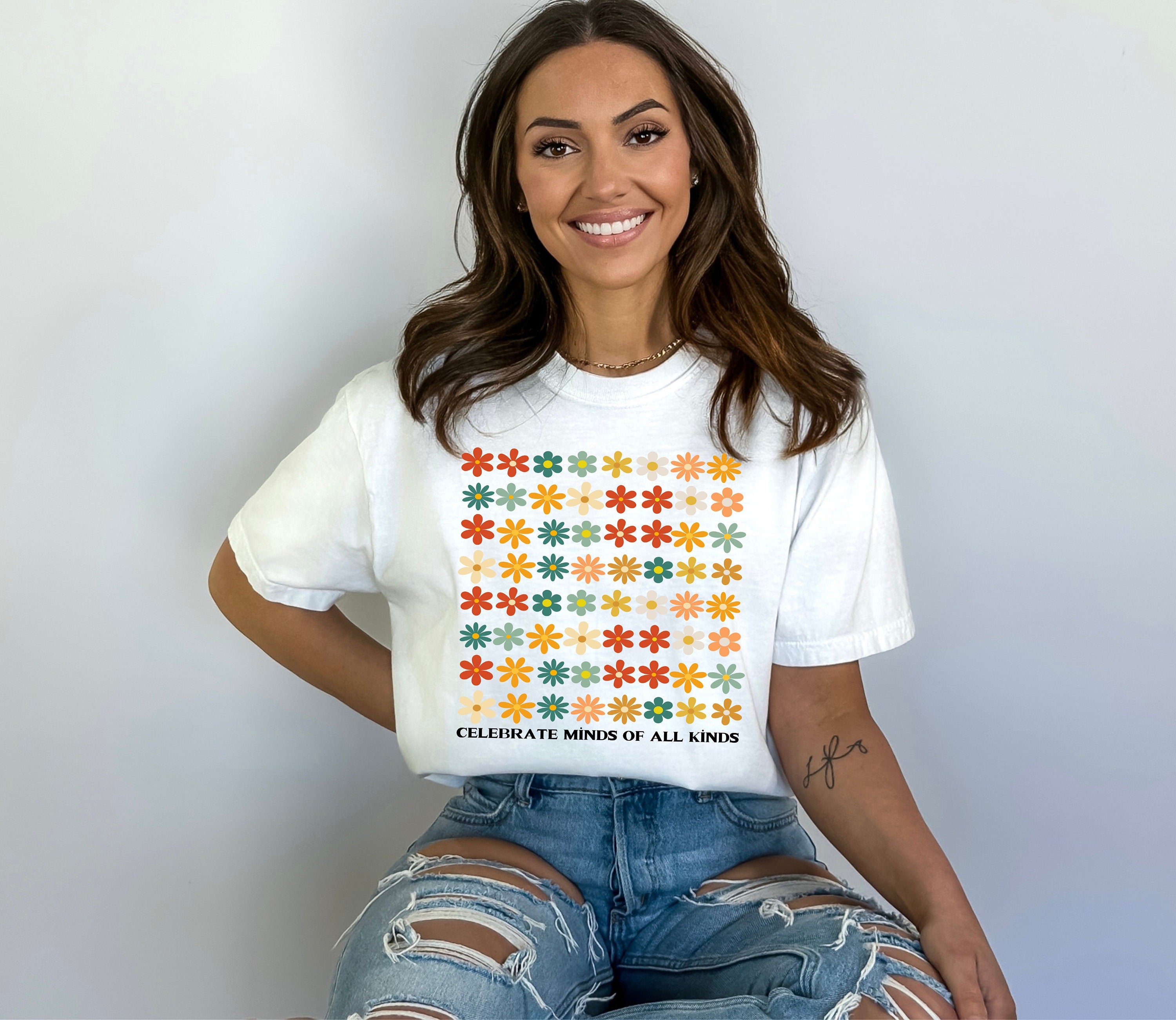 Celebrate Minds of All Kinds Shirts,Neurodiversity Shirt, Autism Awareness Shirt,ADHD Shirt, Autism Acceptance Gift for Special,Trendy Shirt