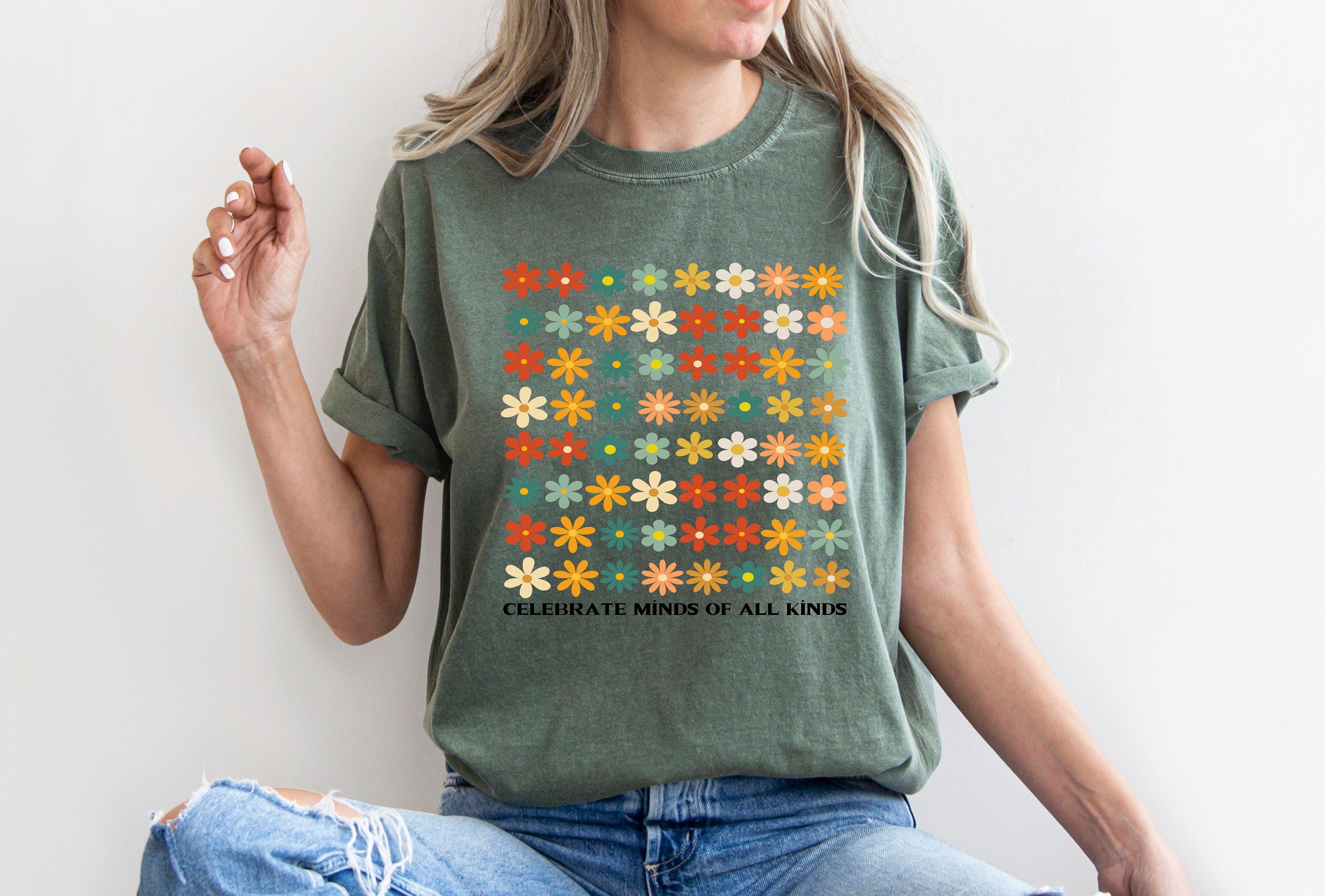 Celebrate Minds of All Kinds Shirts,Neurodiversity Shirt, Autism Awareness Shirt,ADHD Shirt, Autism Acceptance Gift for Special,Trendy Shirt