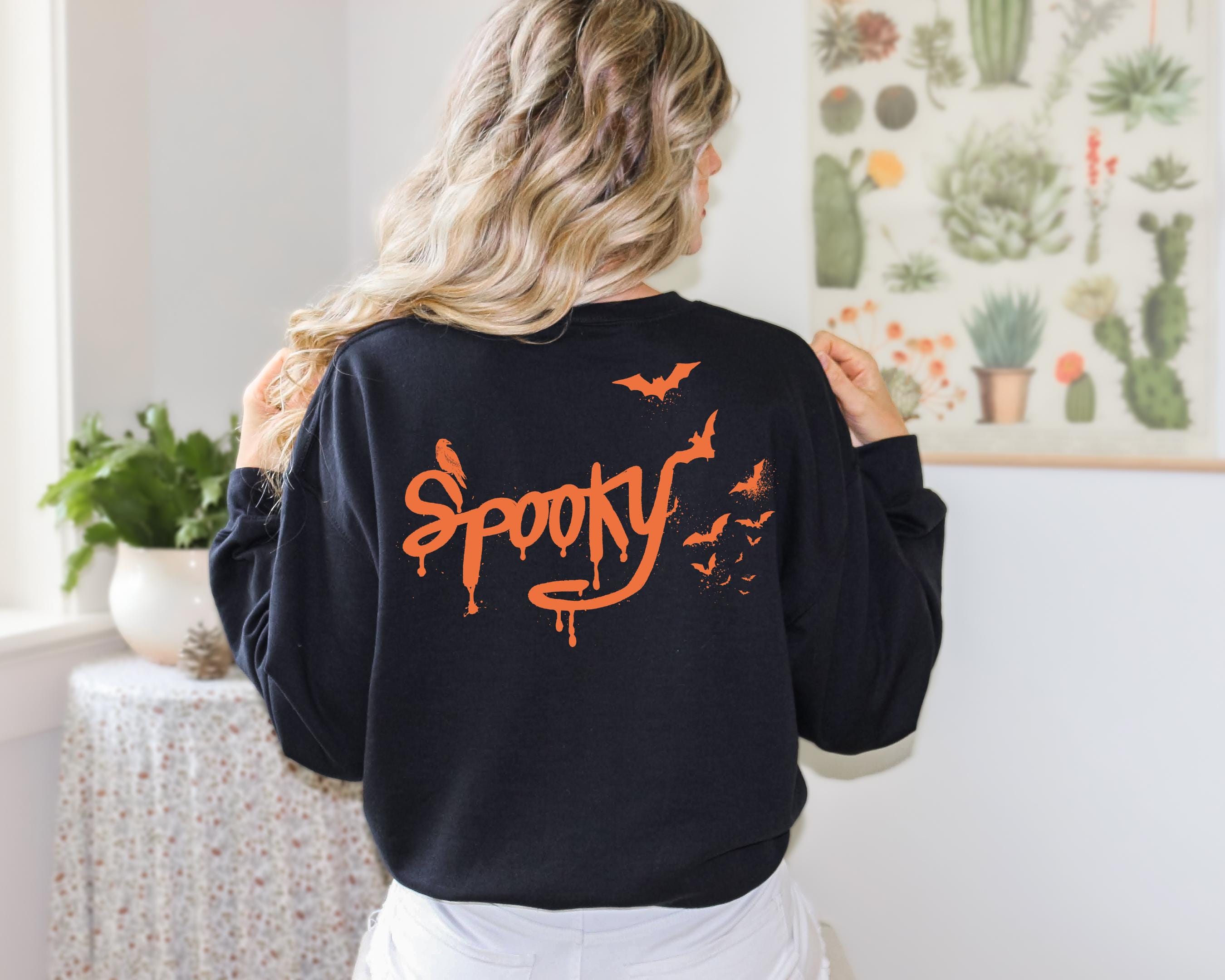 Spooky Sweatshirt, Gothic Sweatshirt, Retro Halloween Sweatshirt, Halloween Crewneck, Spooky Season Sweatshirt, Womens Halloween Sweatshirt