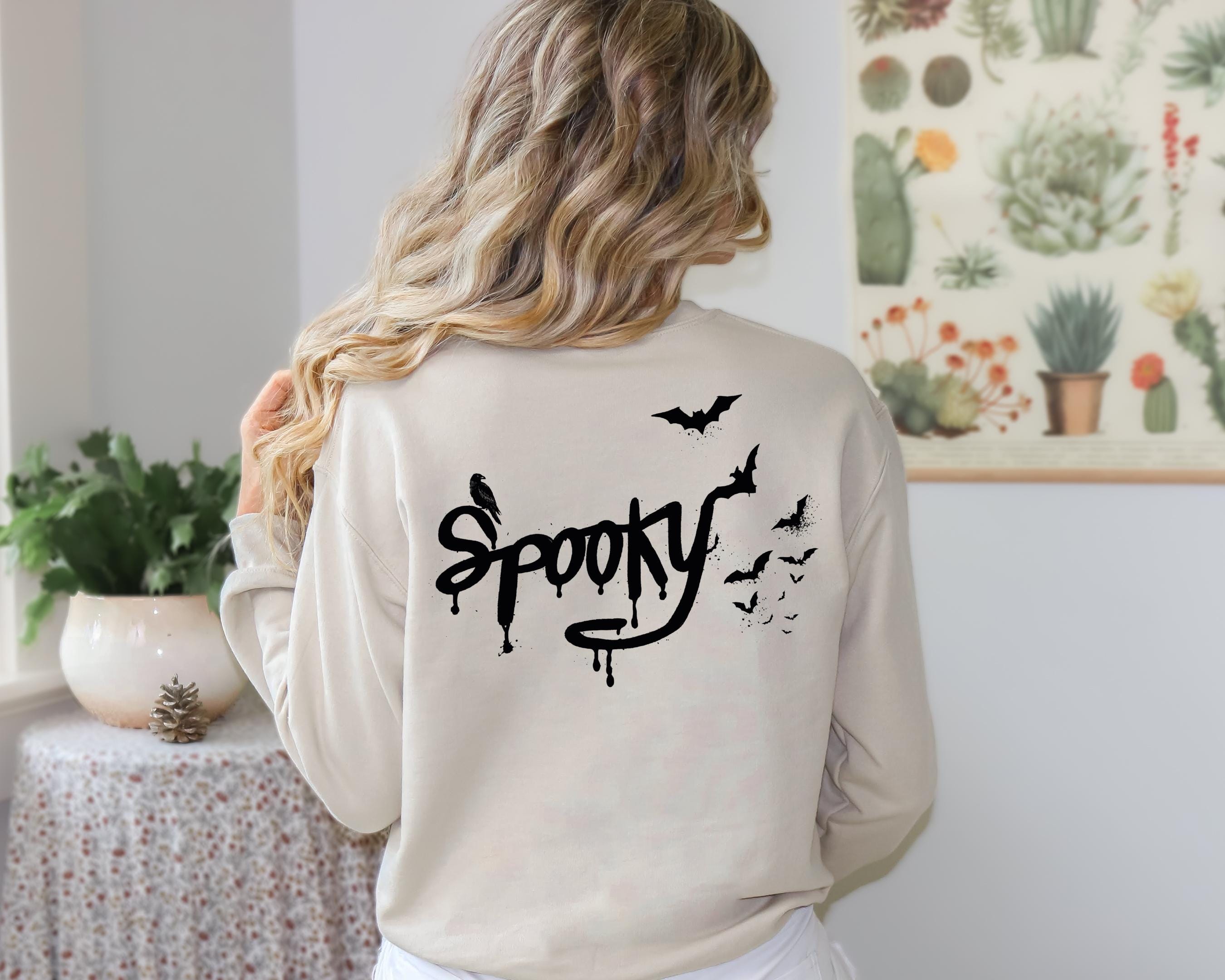 Spooky Sweatshirt, Gothic Sweatshirt, Retro Halloween Sweatshirt, Halloween Crewneck, Spooky Season Sweatshirt, Womens Halloween Sweatshirt