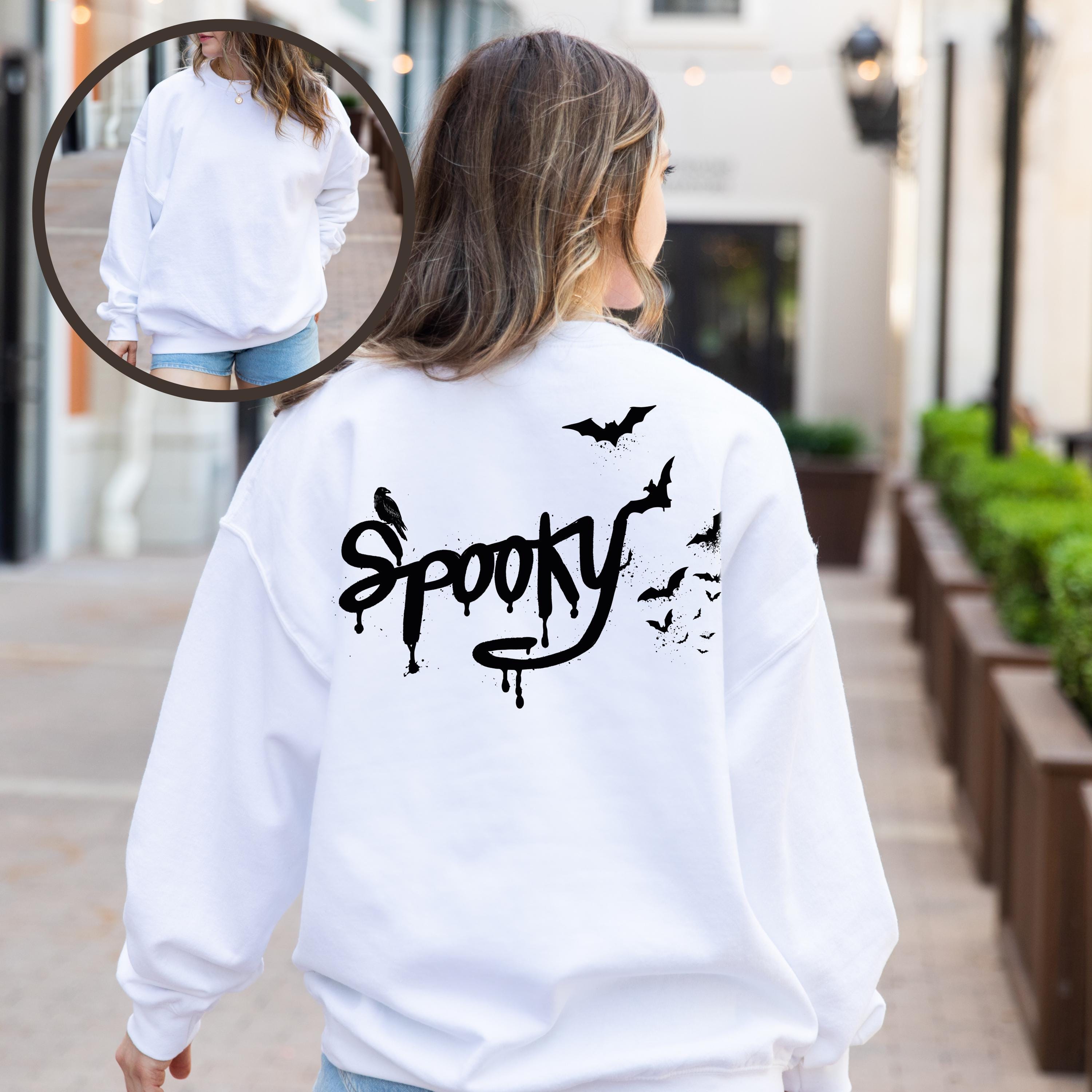 Spooky Sweatshirt, Gothic Sweatshirt, Retro Halloween Sweatshirt, Halloween Crewneck, Spooky Season Sweatshirt, Womens Halloween Sweatshirt