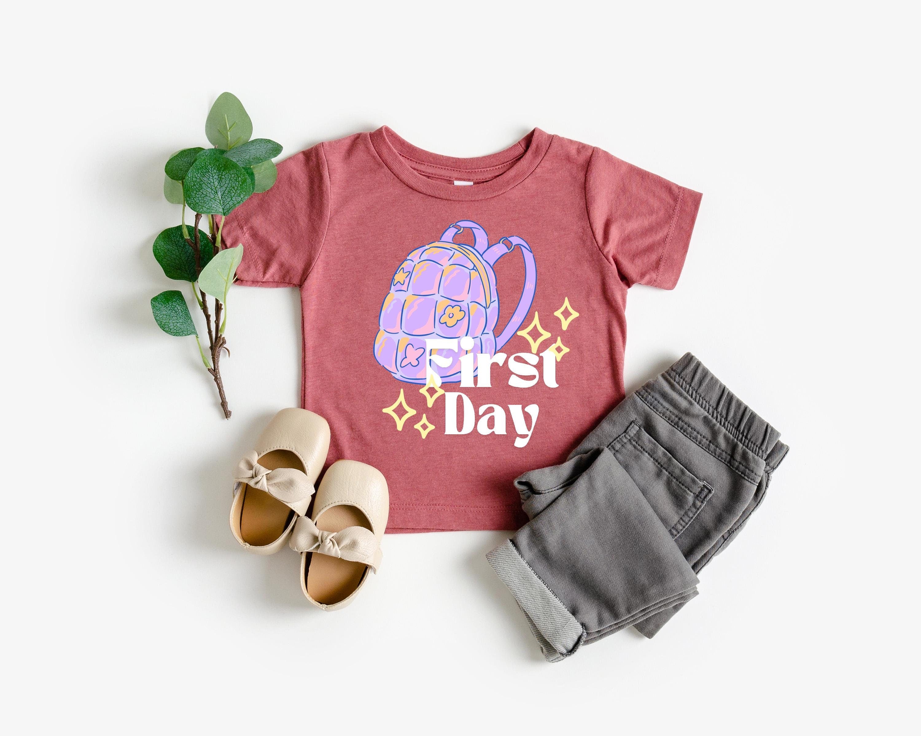Cute girl first day of school tshirt, School Shirt, Cute First Day of School Tee, Adult and Youth Shirt, School Vibe Shirt