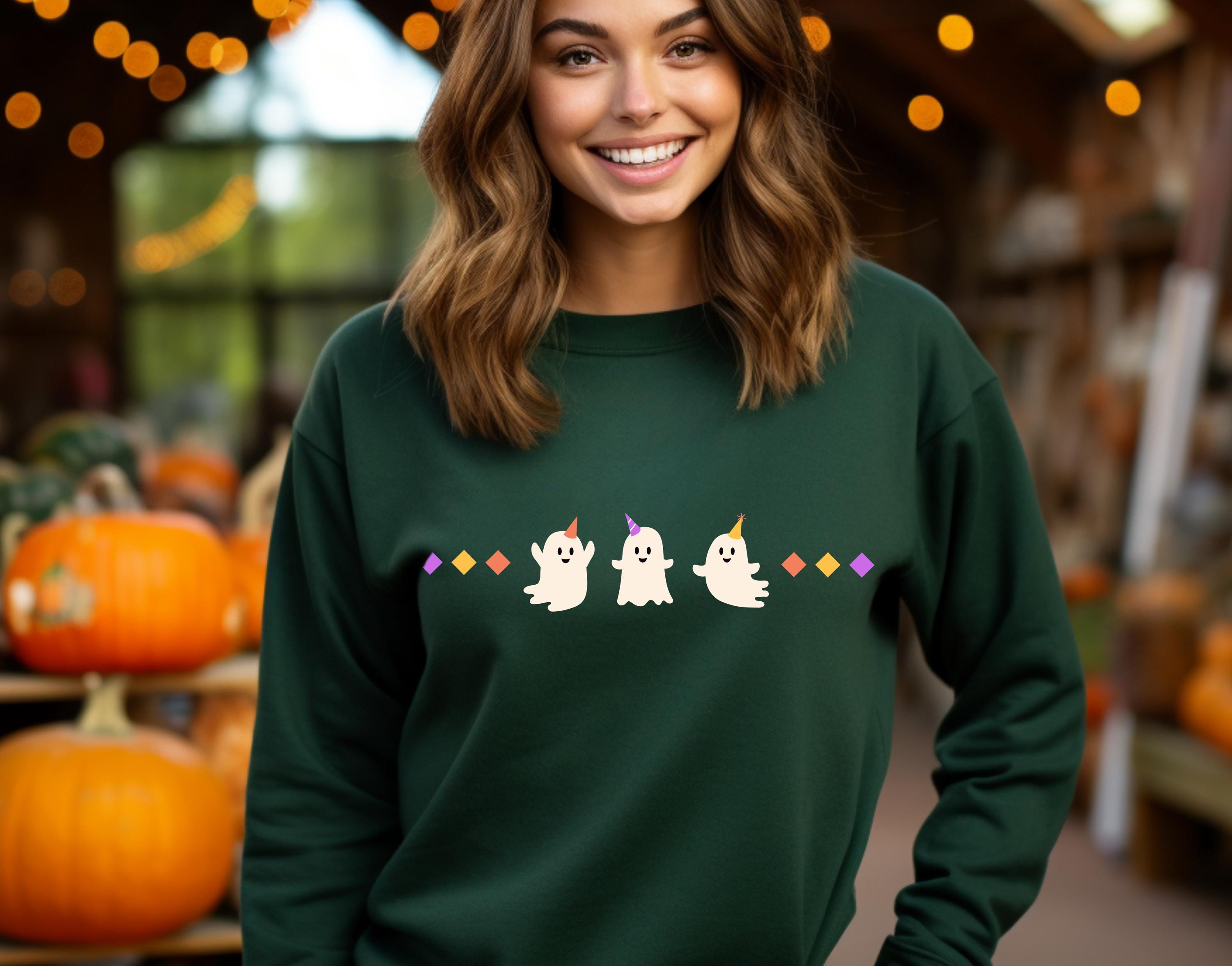 Halloween ghosts sweatshirt, Happy halloween ghosts, Spooky Season sweatshirt, Halloween Gift, Halloween ghost