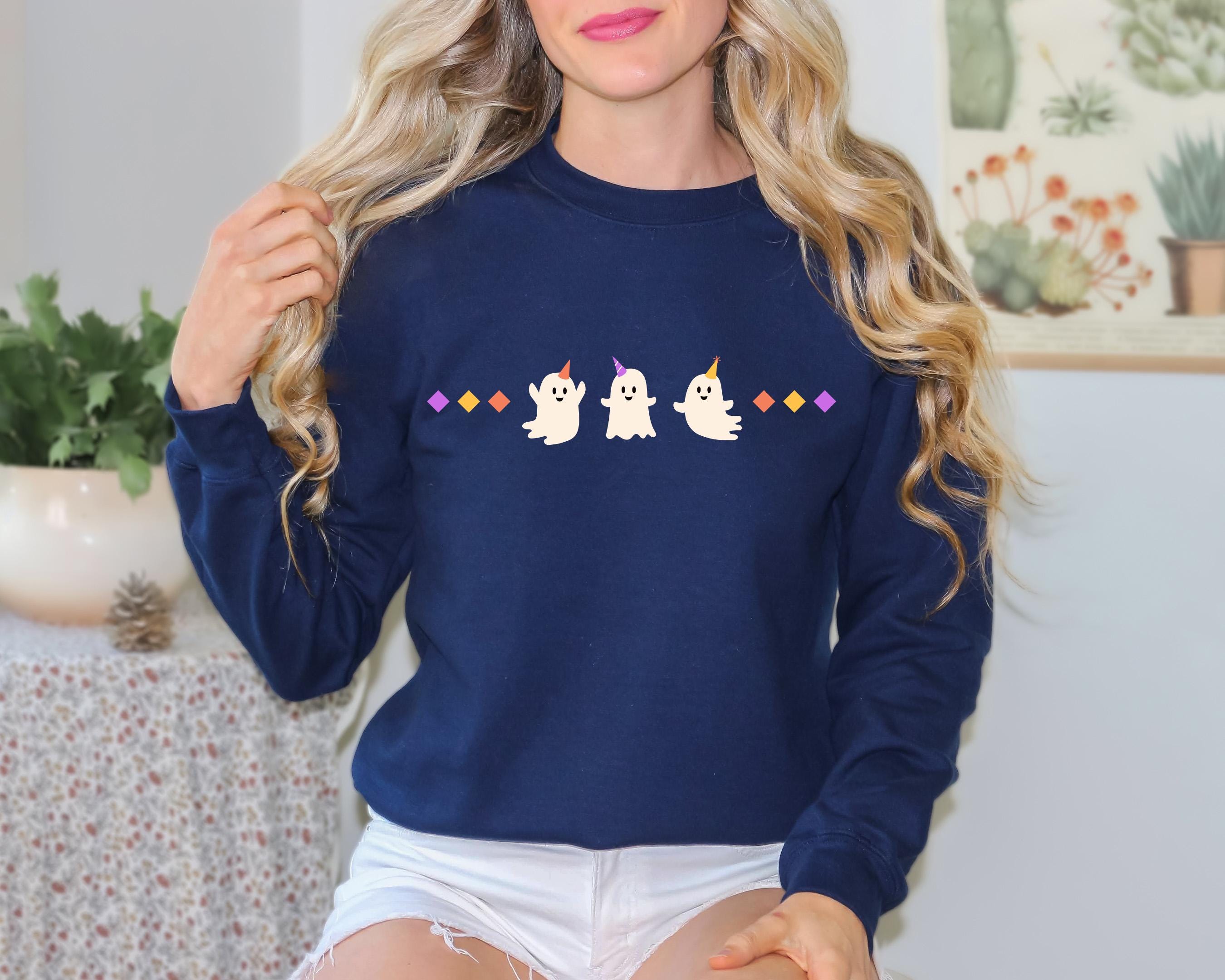Halloween ghosts sweatshirt, Happy halloween ghosts, Spooky Season sweatshirt, Halloween Gift, Halloween ghost