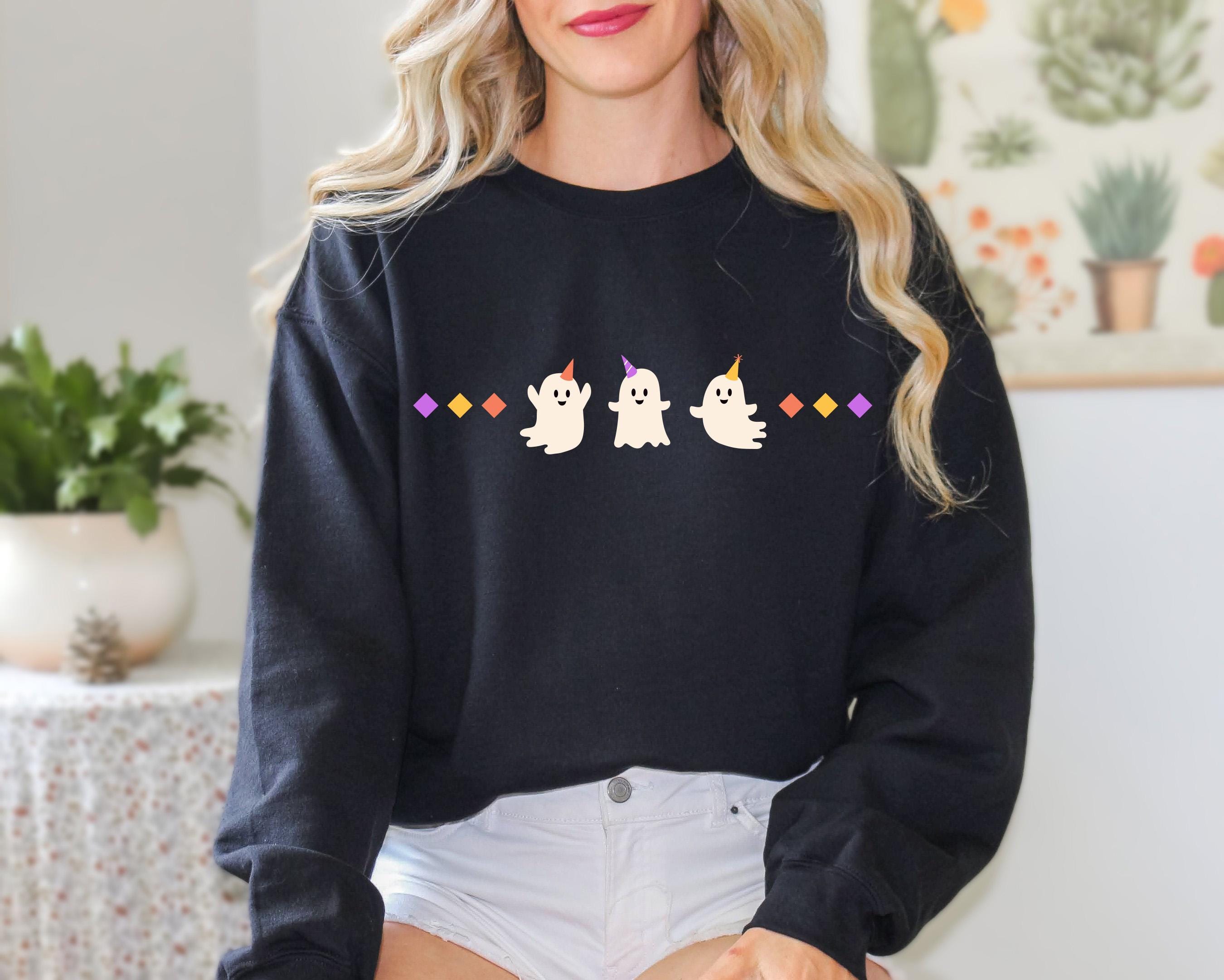 Halloween ghosts sweatshirt, Happy halloween ghosts, Spooky Season sweatshirt, Halloween Gift, Halloween ghost