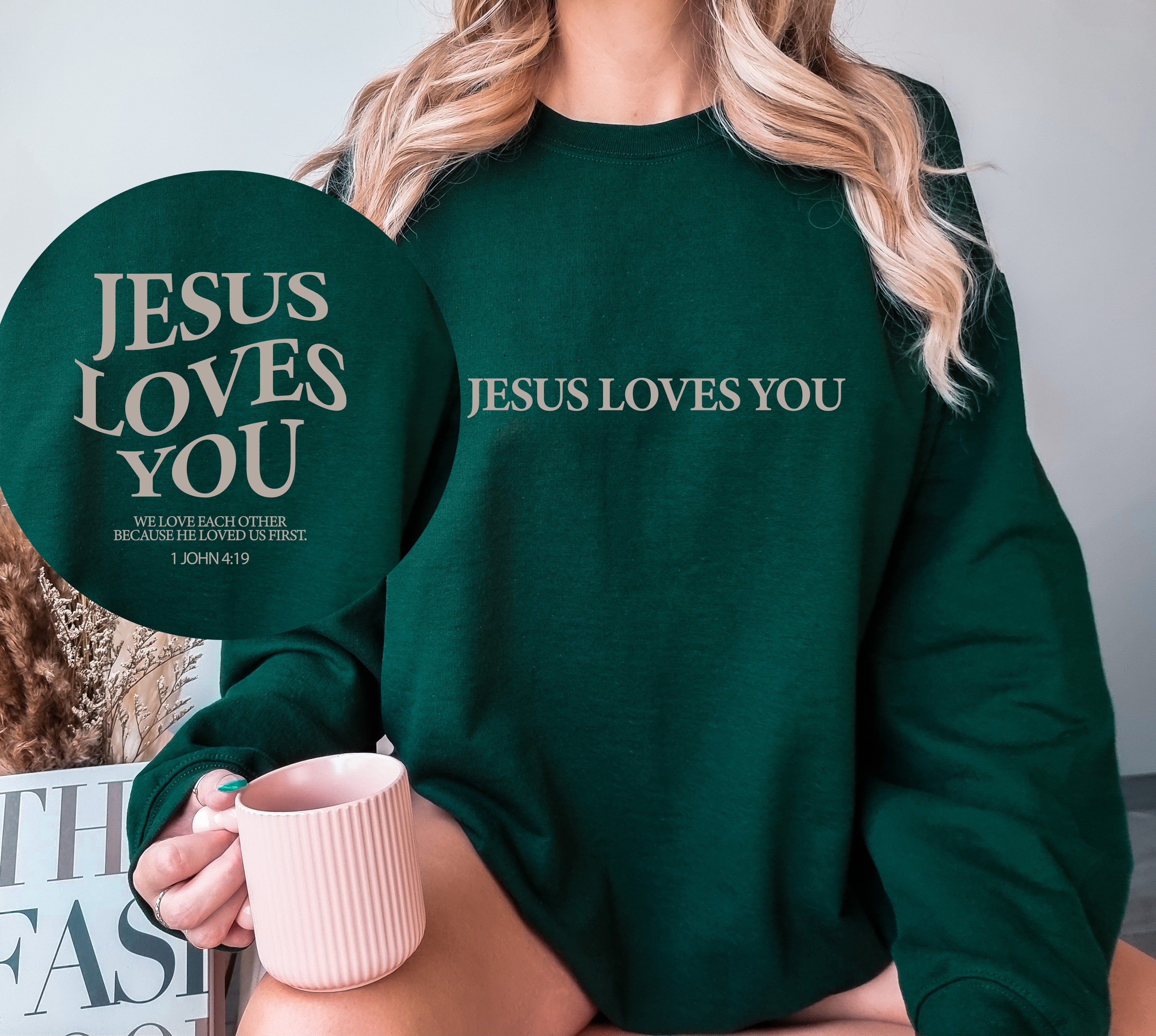 Jesus Love You Sweatshirt Jesus Sweatshirt Christian Sweatshirt Bible Verse Aesthetic Sweatshirt, Trendy Clothing,Love Like Jesus Sweatshirt