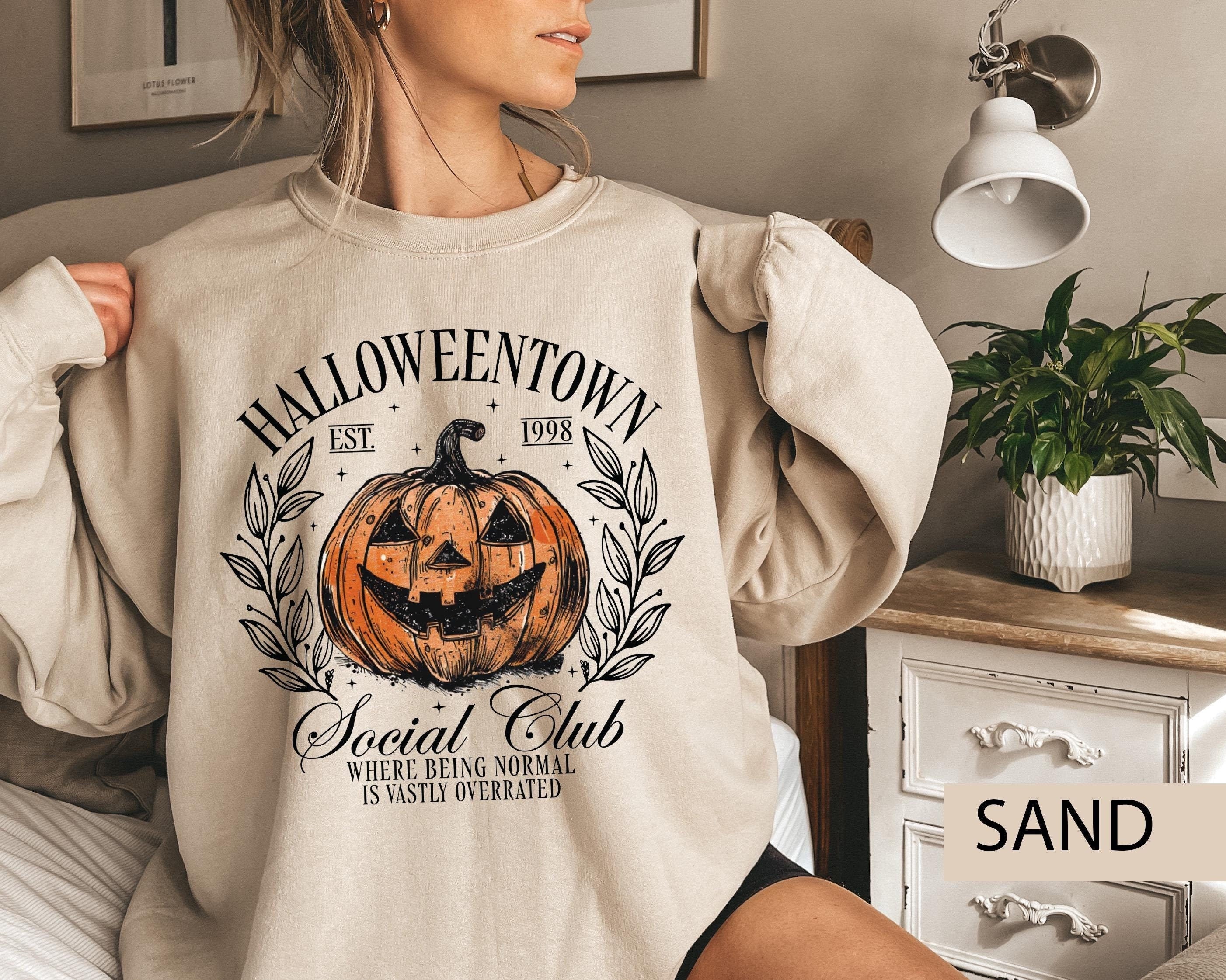 Halloween Pumpkin Sweatshirt, Halloween Town Sweatshirt,  1998 Social Club Sweatshirt, Halloweentown 1998 Sweatshirt, Fall Sweatshirt