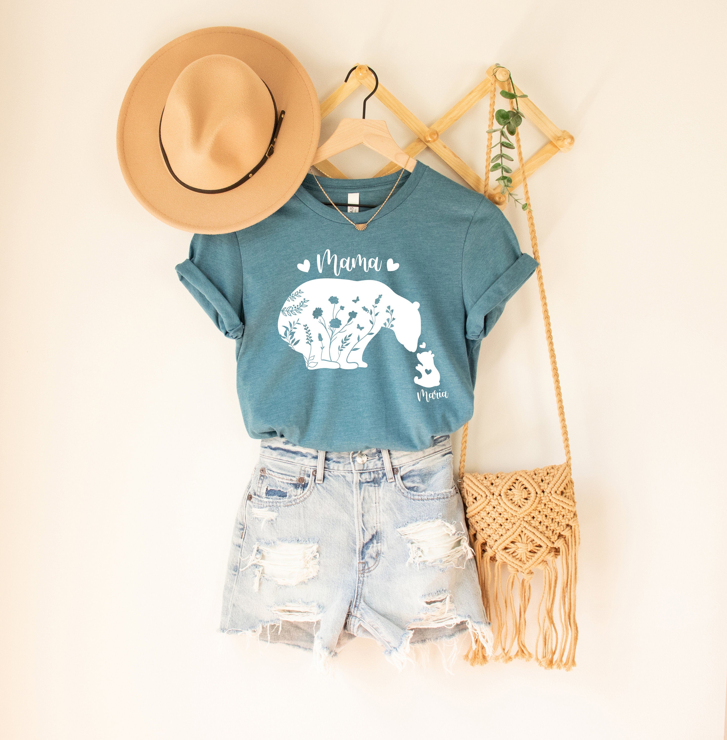 Mom Bear Shirt with Kids Name, Personalized Mama Bear Shirt, Custom Kids Names, Mothers Day Tee, Mama Shirt, Mother's Day Gift, Gift for Mom