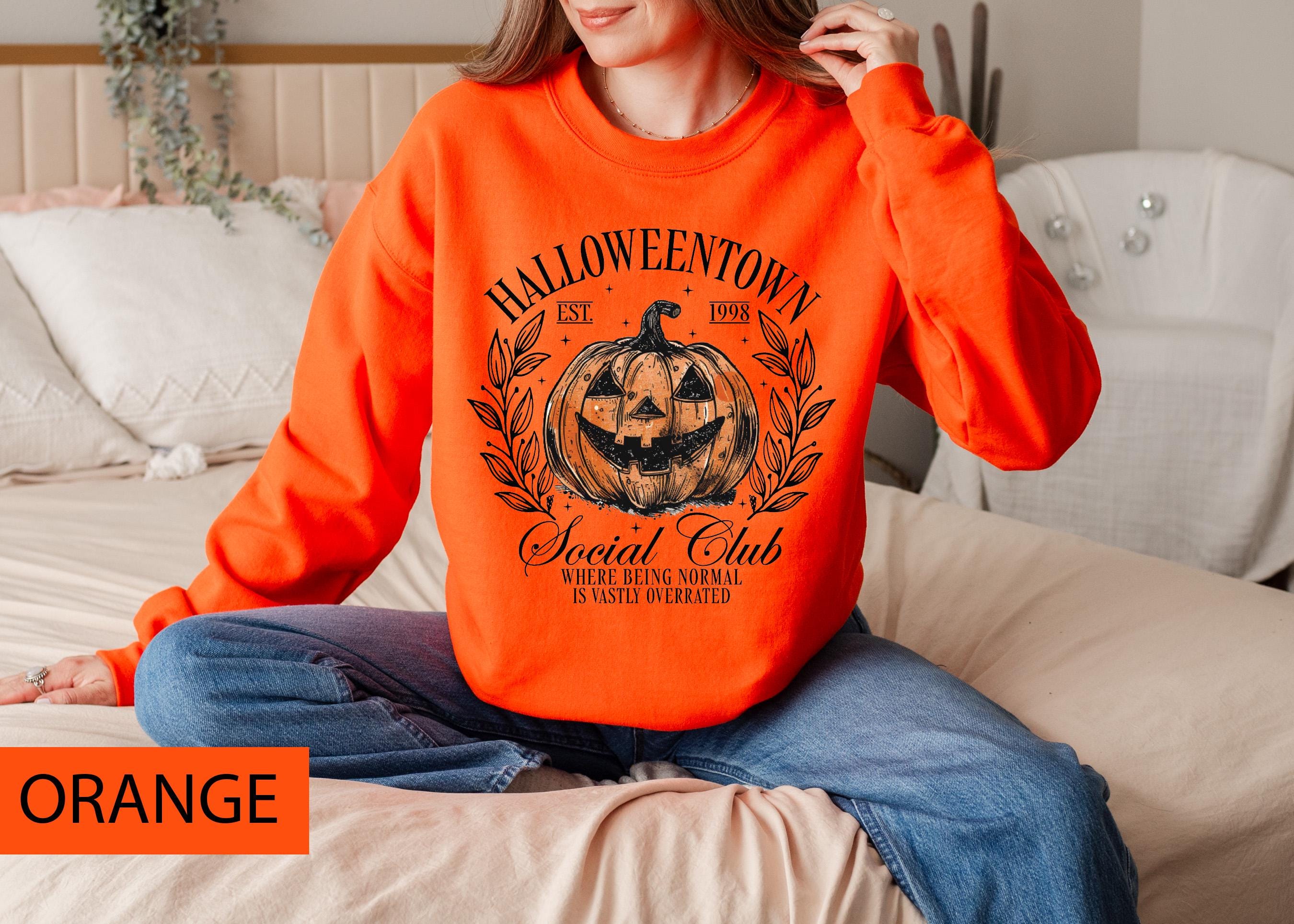 Halloween Pumpkin Sweatshirt, Halloween Town Sweatshirt,  1998 Social Club Sweatshirt, Halloweentown 1998 Sweatshirt, Fall Sweatshirt