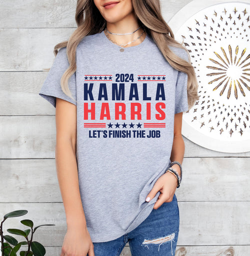 2024 Kamala Harris Let's Finish The Job Shirt, Madam President Shirt, Kamala Shirt, President Kamala Harris 2024 Shirt, I am Speaking Shirt