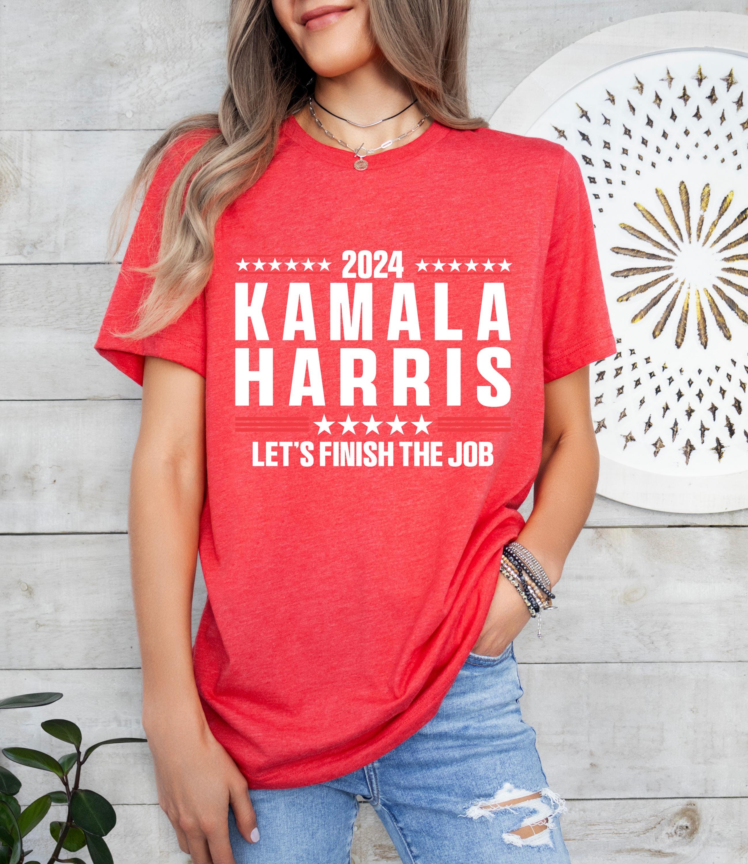 2024 Kamala Harris Let's Finish The Job Shirt, Madam President Shirt, Kamala Shirt, President Kamala Harris 2024 Shirt, I am Speaking Shirt