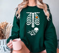 Skeleton Heart baby Sweatshirt, Skeleton Halloween Sweatshirt, Pregnant Women Sweater, Mommy to Be Sweater, Skeleton Baby Halloween Jumper