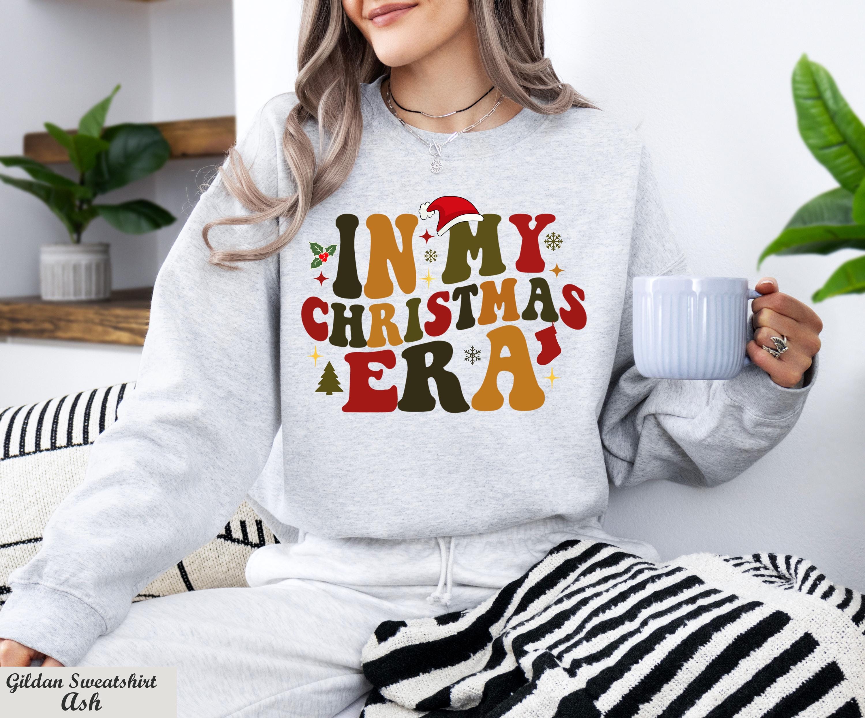 In My Christmas Era Sweatshirt, Retro Christmas Long Sleeve Shirt, Cute Christmas Sweater, Christmas Vibes Shirt, Cute Holiday Crewneck