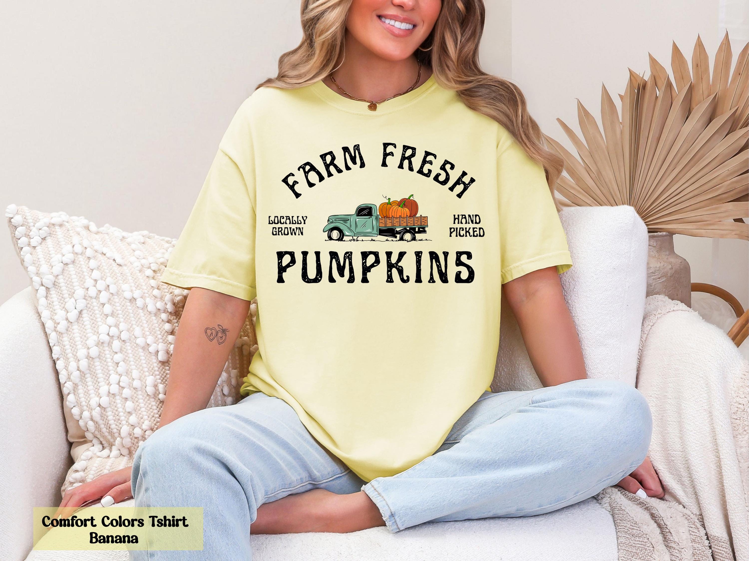 Comfort Colors Farm Fresh Pumpkins Shirt, Harvest Pumpkins Shirt, Farm Fresh Shirt, Fall Pumpkin Shirt, Fall Season Shirts, Pumpkin Season