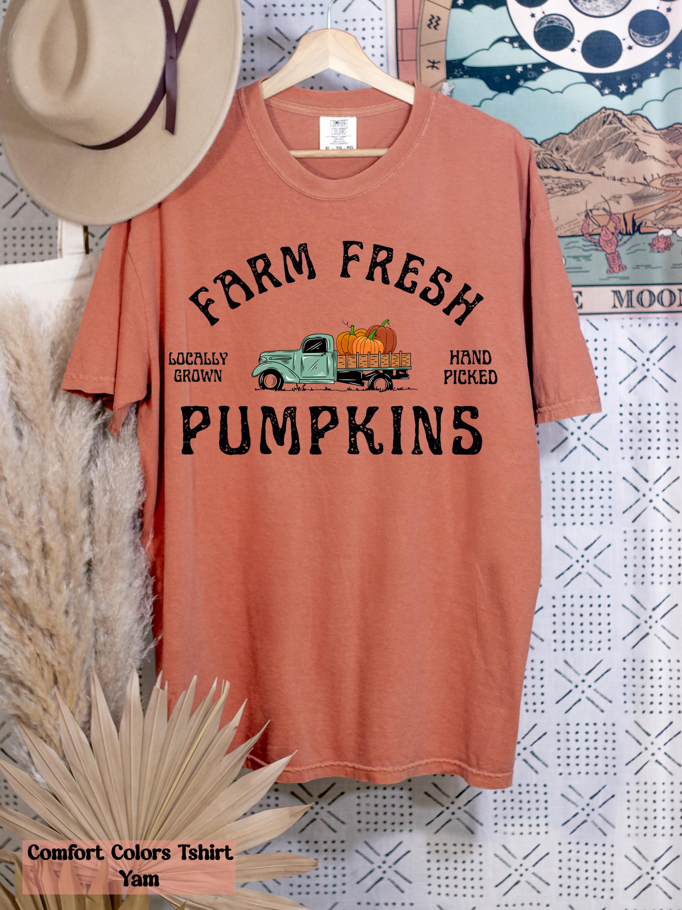 Comfort Colors Farm Fresh Pumpkins Shirt, Harvest Pumpkins Shirt, Farm Fresh Shirt, Fall Pumpkin Shirt, Fall Season Shirts, Pumpkin Season