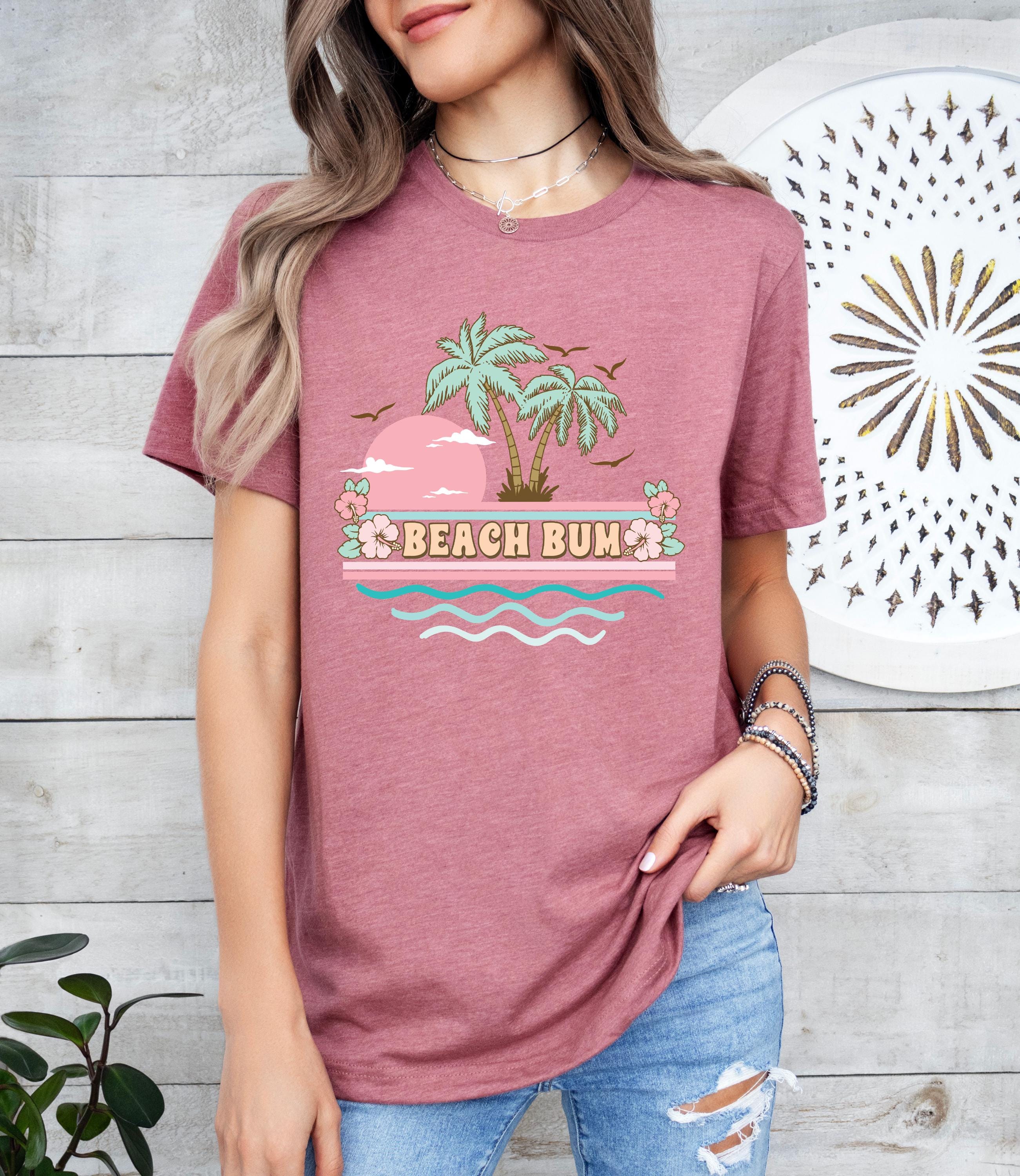 Beach Bum Shirt, Sun Shirt, Summer Shirt, Beach Shirt, Retro T Shirts, Trendy Summer Tee, Summer Girl Shirt, Sunset shirt,