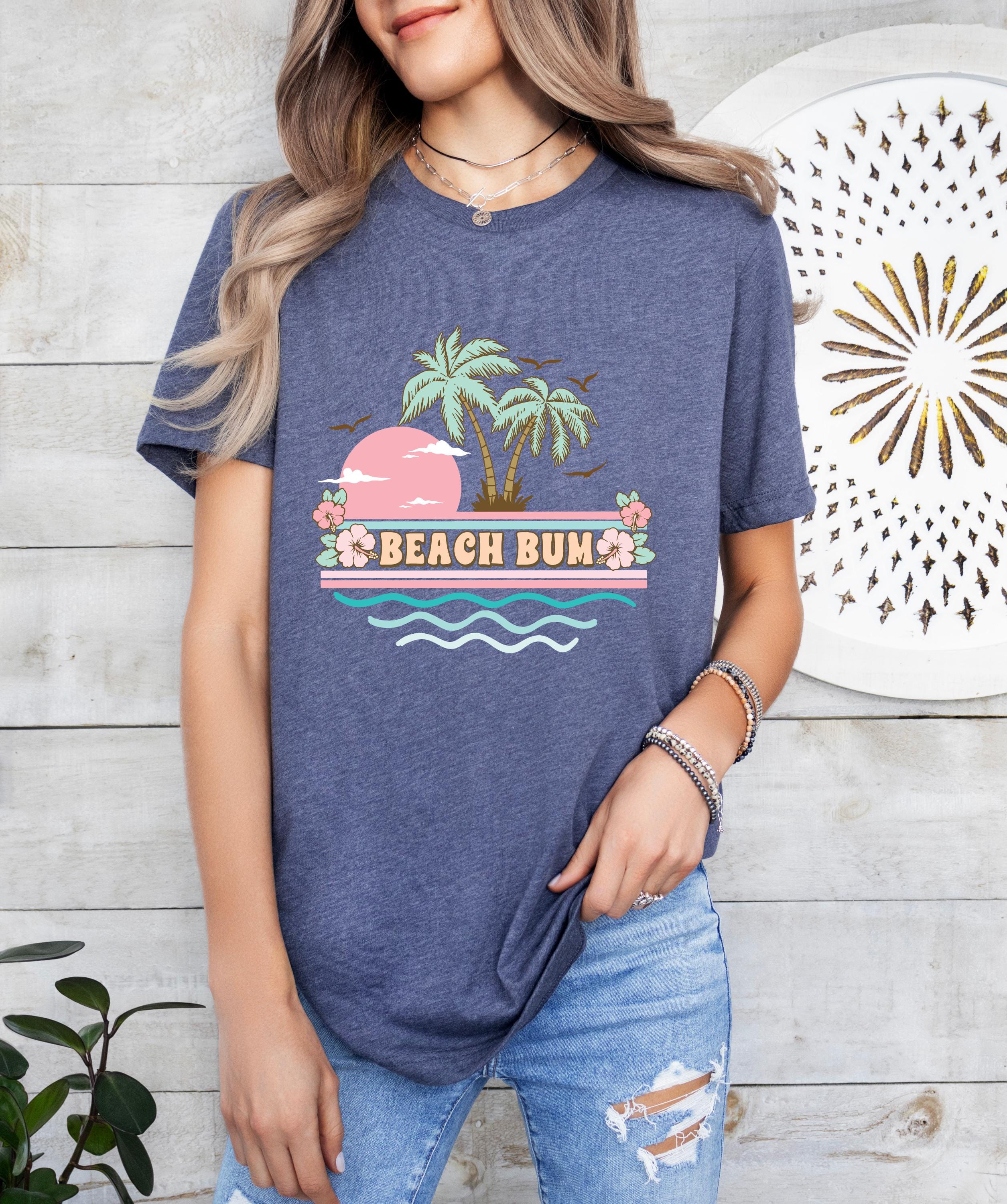 Beach Bum Shirt, Sun Shirt, Summer Shirt, Beach Shirt, Retro T Shirts, Trendy Summer Tee, Summer Girl Shirt, Sunset shirt,