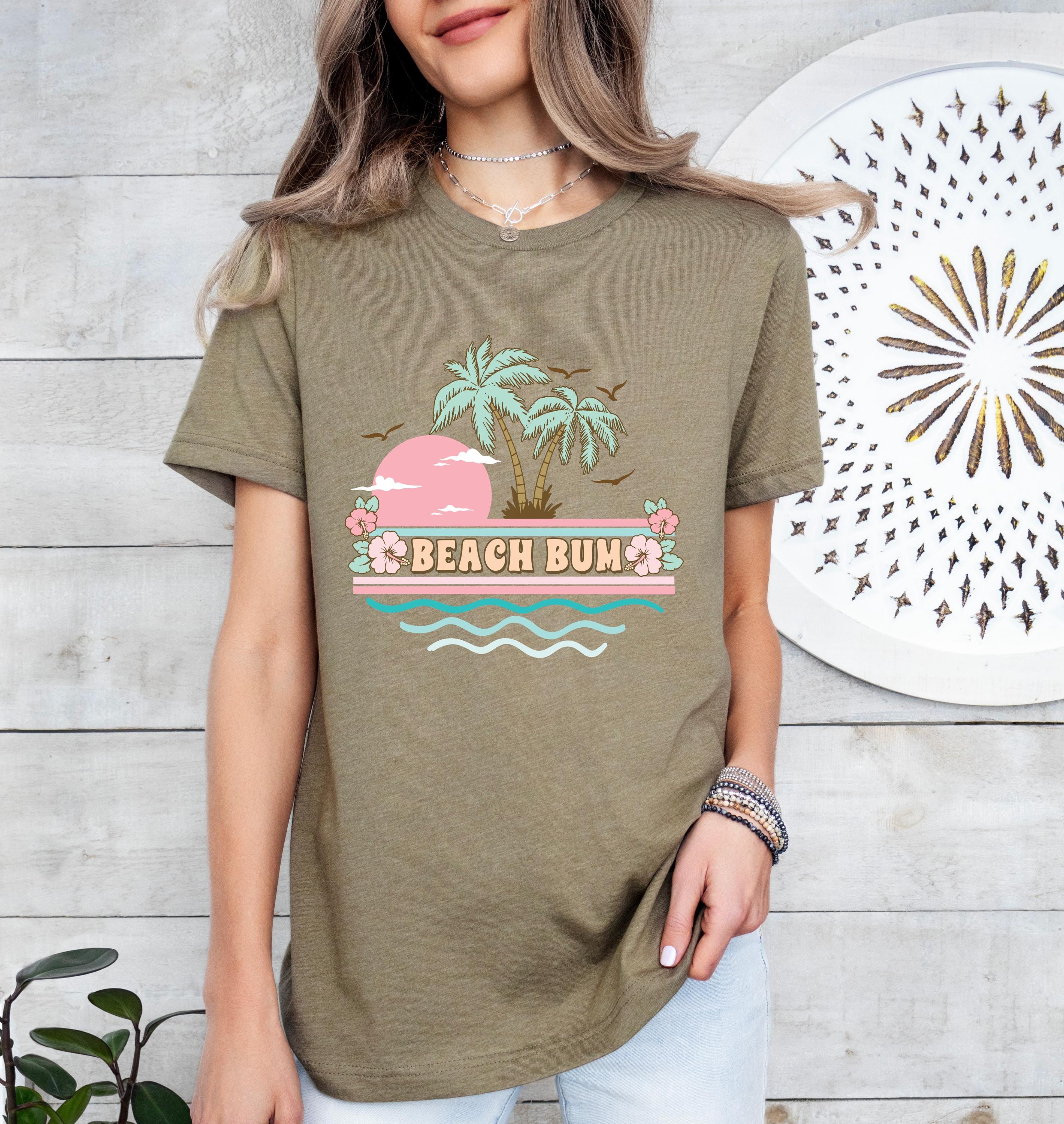 Beach Bum Shirt, Sun Shirt, Summer Shirt, Beach Shirt, Retro T Shirts, Trendy Summer Tee, Summer Girl Shirt, Sunset shirt,