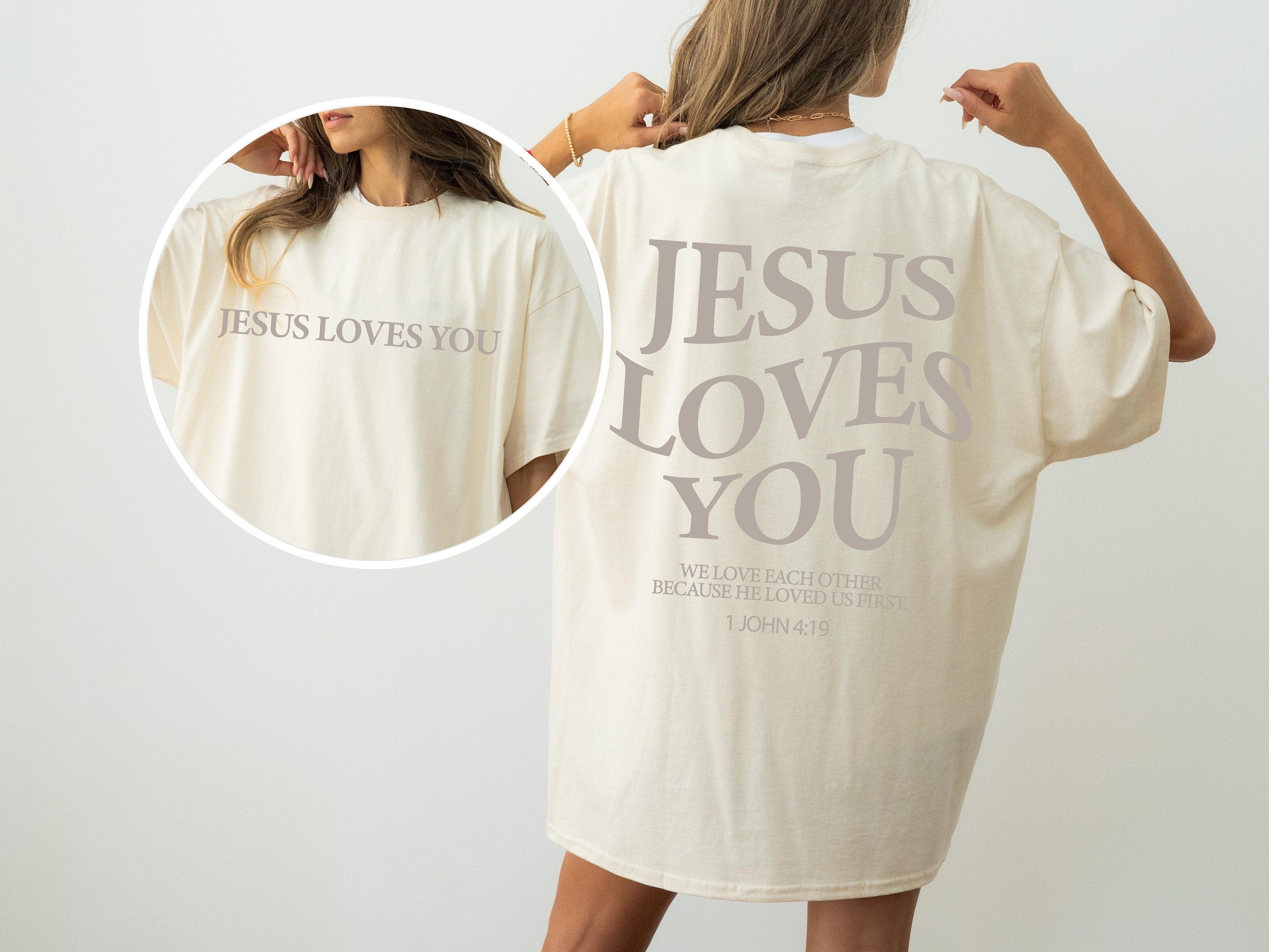 Jesus Loves You Tees, Jesus T-Shirt, Christian Shirt, Aesthetic Clothes,Bible Verse Shirt, Jesus Tees, Christian Merch, Comfort Colors Tees
