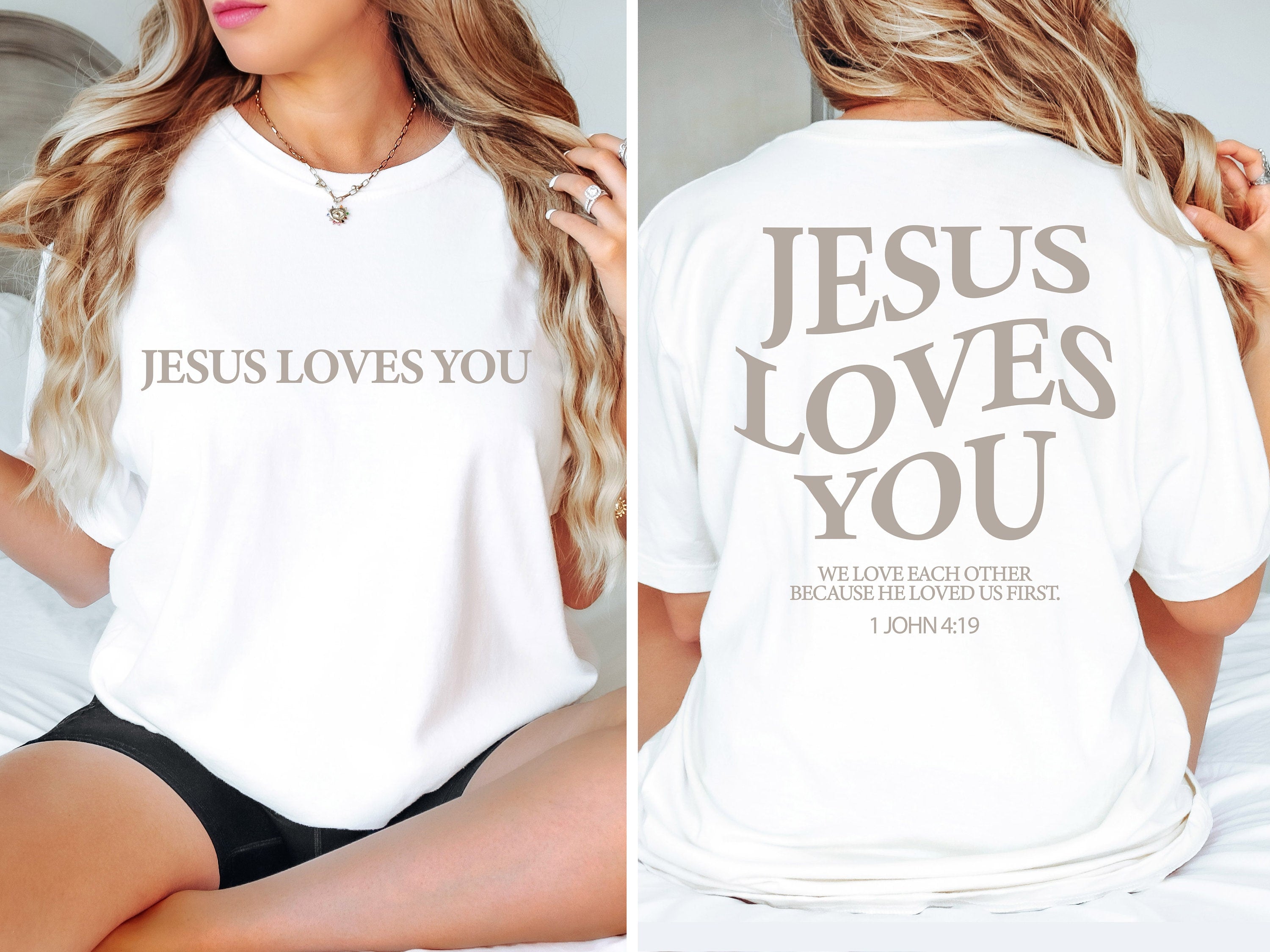 Jesus Loves You Tees, Jesus T-Shirt, Christian Shirt, Aesthetic Clothes,Bible Verse Shirt, Jesus Tees, Christian Merch, Comfort Colors Tees