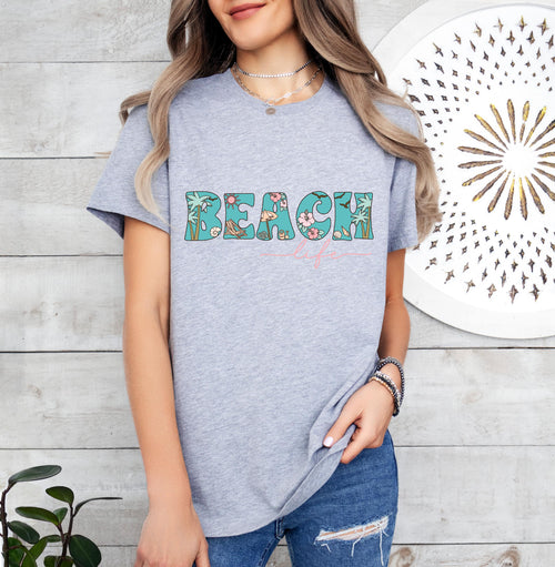 Beach Life Shirt, Here Comes The Sun Shirt, Summer Shirt, Beach Shirt, Retro T Shirts, Trendy Summer Tee, Sunset shirt, Girls Trip Shirt