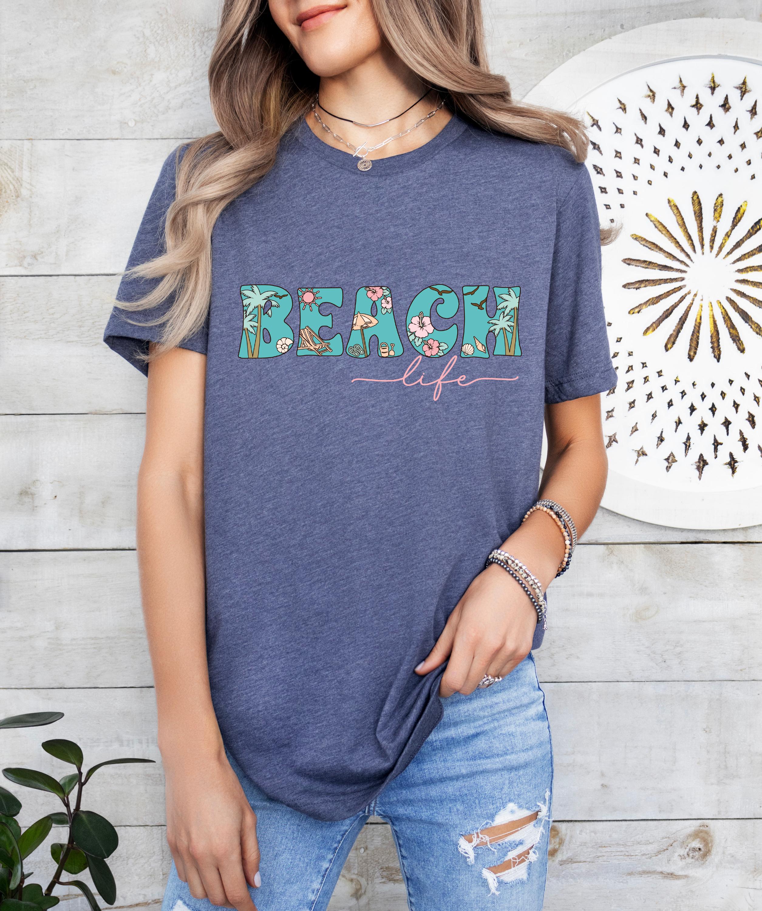 Beach Life Shirt, Here Comes The Sun Shirt, Summer Shirt, Beach Shirt, Retro T Shirts, Trendy Summer Tee, Sunset shirt, Girls Trip Shirt