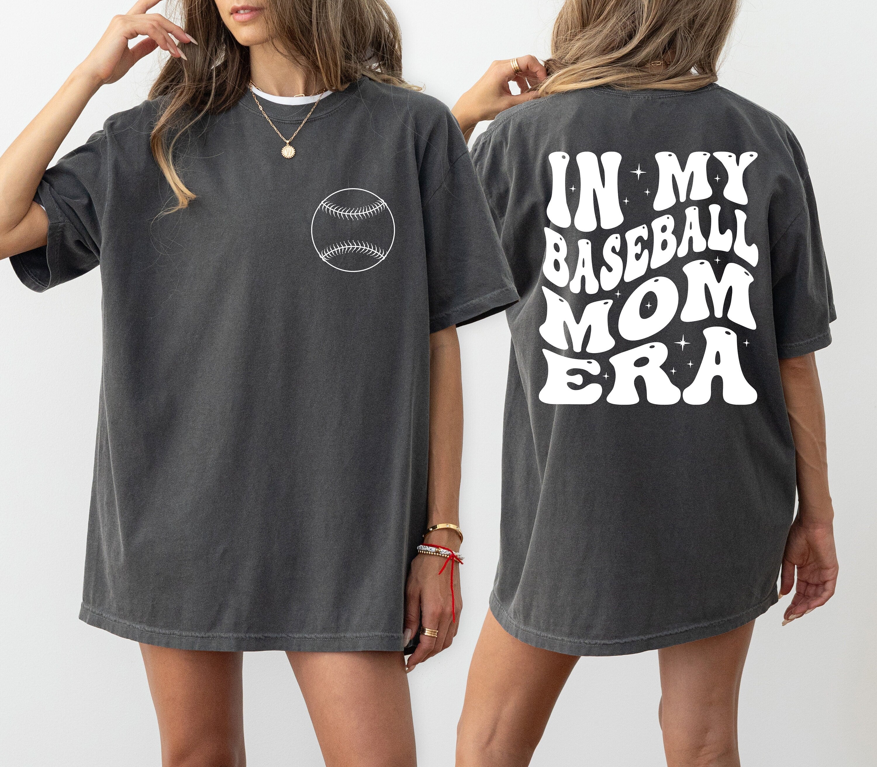 In My Baseball Mom Era Shirt, Sport Mom Shirt, Comfort Color Baseball Mama Shirt, Baseball Mama Crewneck, Retro Baseball Season Shirt