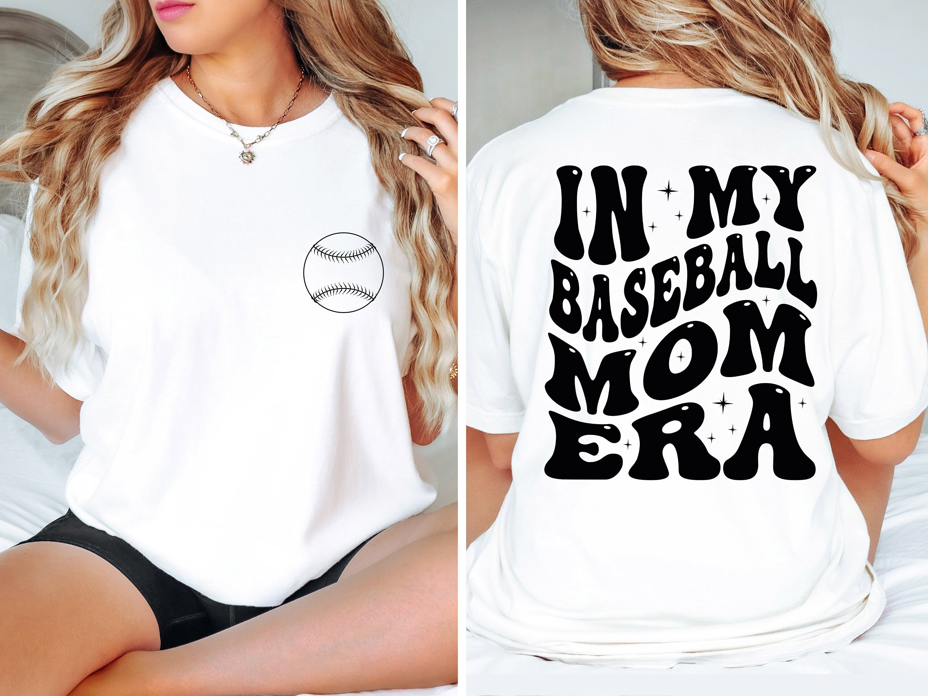 In My Baseball Mom Era Shirt, Sport Mom Shirt, Comfort Color Baseball Mama Shirt, Baseball Mama Crewneck, Retro Baseball Season Shirt