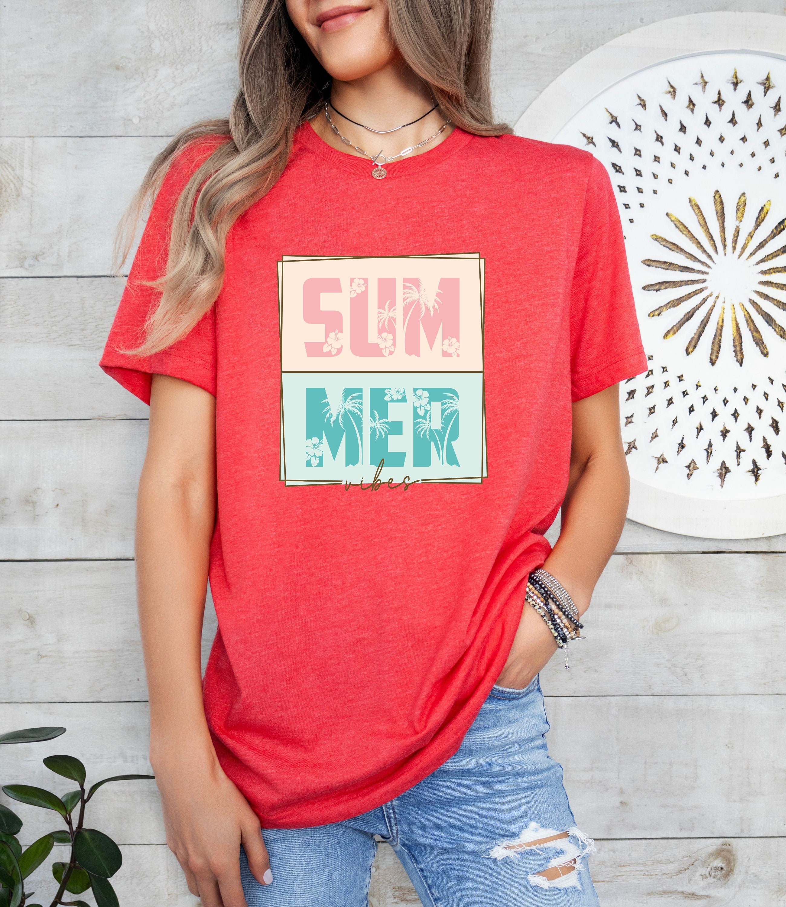 Summer Vibes Shirts, Summer Shirts, Trendy Summer Tee, Sunset shirt, Sunshine Shirt, Sun Rays Tee,  Graphic Tee Women T Shirt Girls Trip