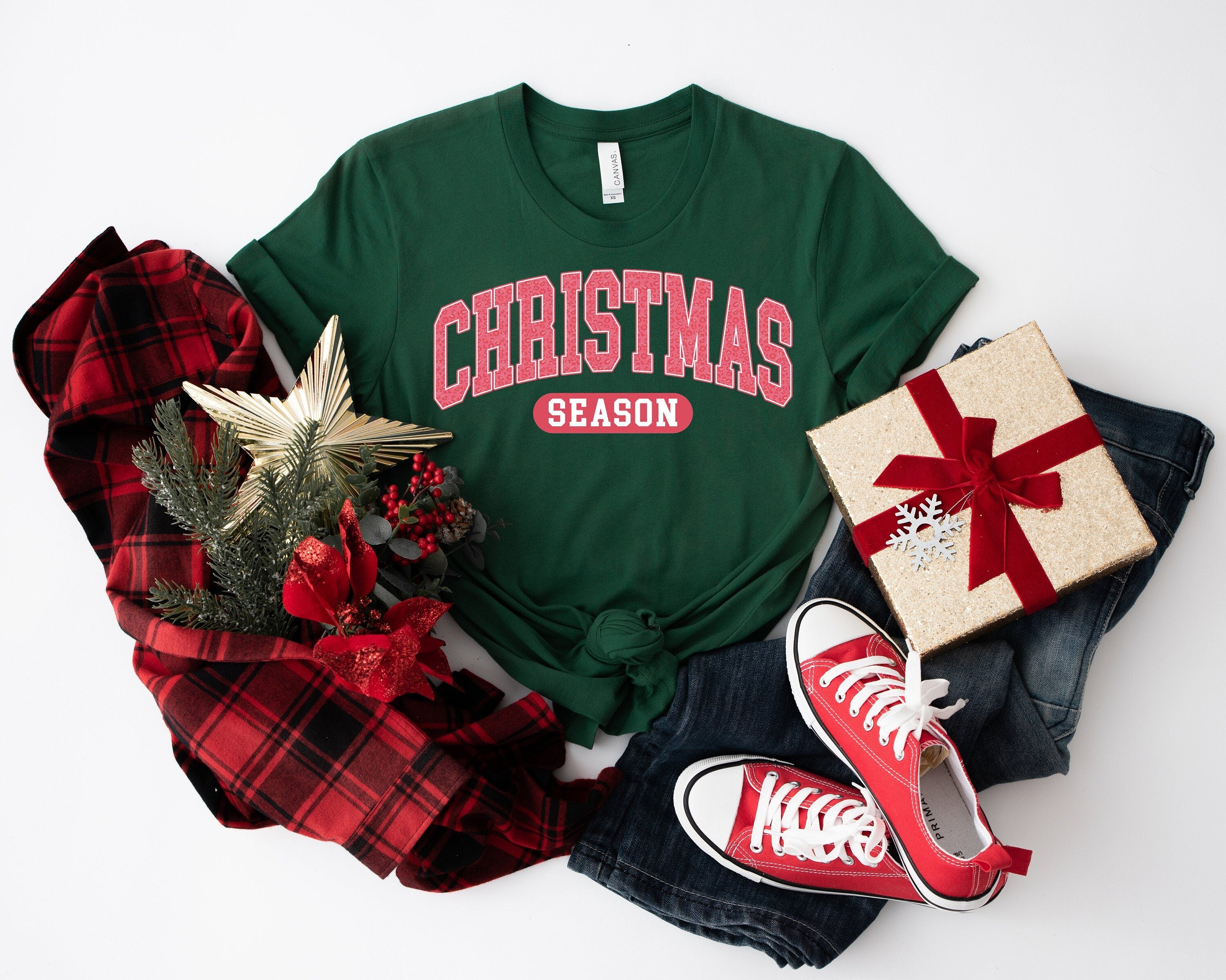Bella Canvas Christmas Season , Unisex Holiday Shirt, Xmas Tee, This The Season Christmas Shirt, Merry Christmas Shirt, Christmas Crewneck