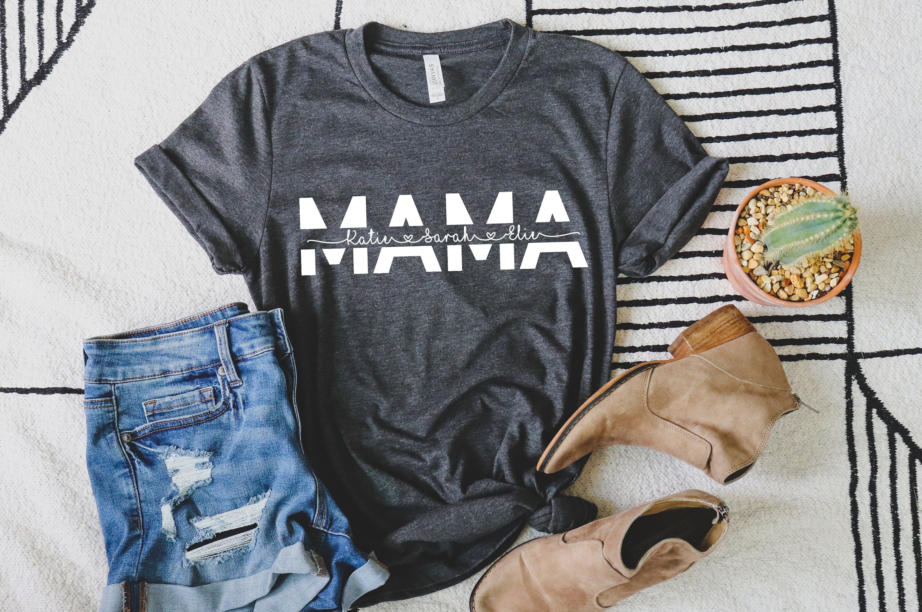 Mama and Kids Shirt, Mom Shirt, Mama Shirt, Mom gifts, Personalized Mom Shirt, Custom Kids Name Shirt, Mothers Day Shirt, Gift for her