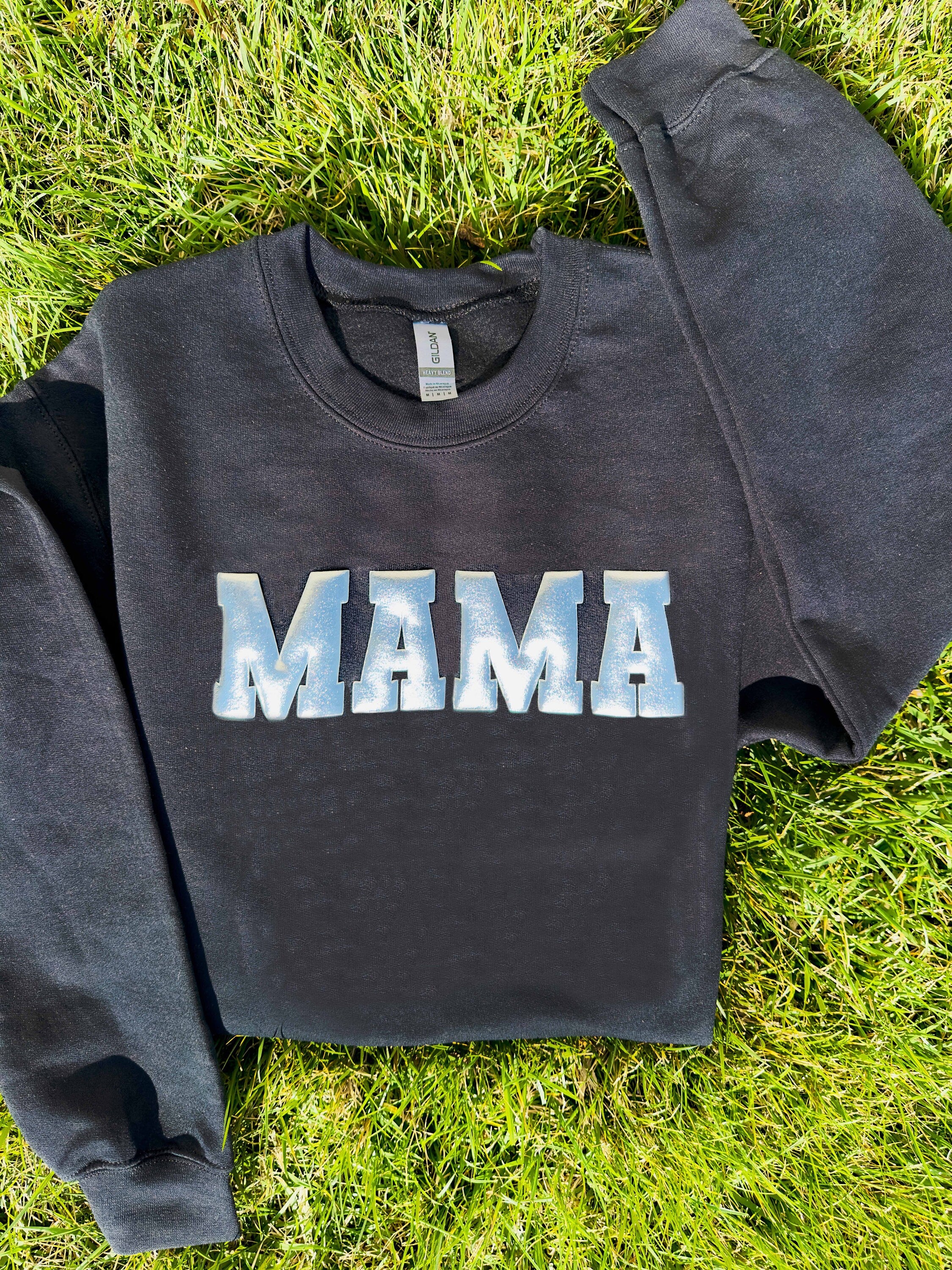 Embossed Mama Sweatshirt, Puff Print Mama Sweatshirt, Personalized Puff Sweatshirt, Mom Birthday Gift , Cute Mama Shirt, Mother's day gift