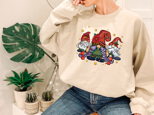 Buffalo Plaid Christmas Gnomes Sweatshirt