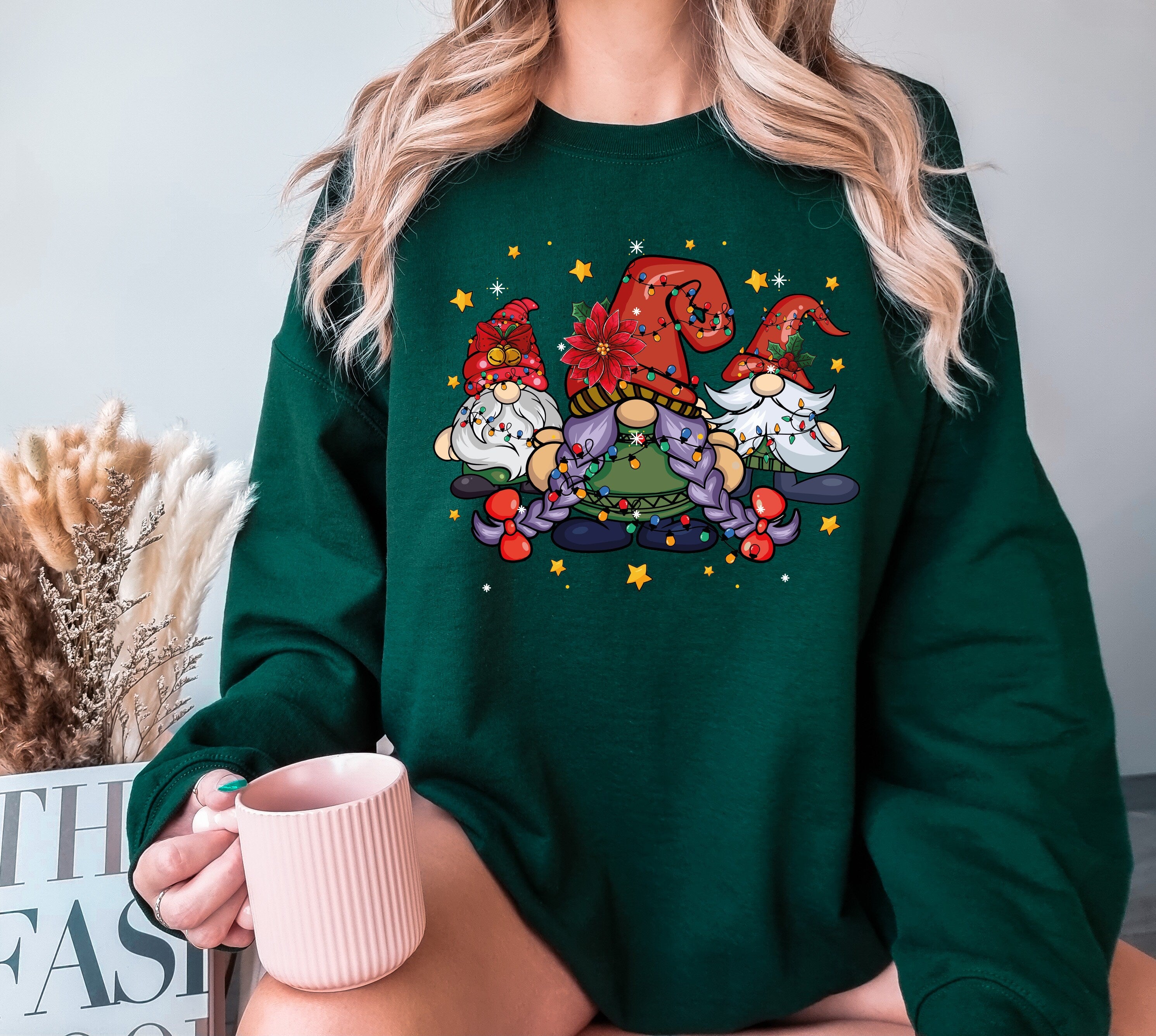 Christmas Gnomes Sweatshirt, Merry Christmas Sweatshirt, Buffalo Plaid Gnomes, Cute Sweatshirt, Christmas Gift, Holiday Gnomes Sweatshirt