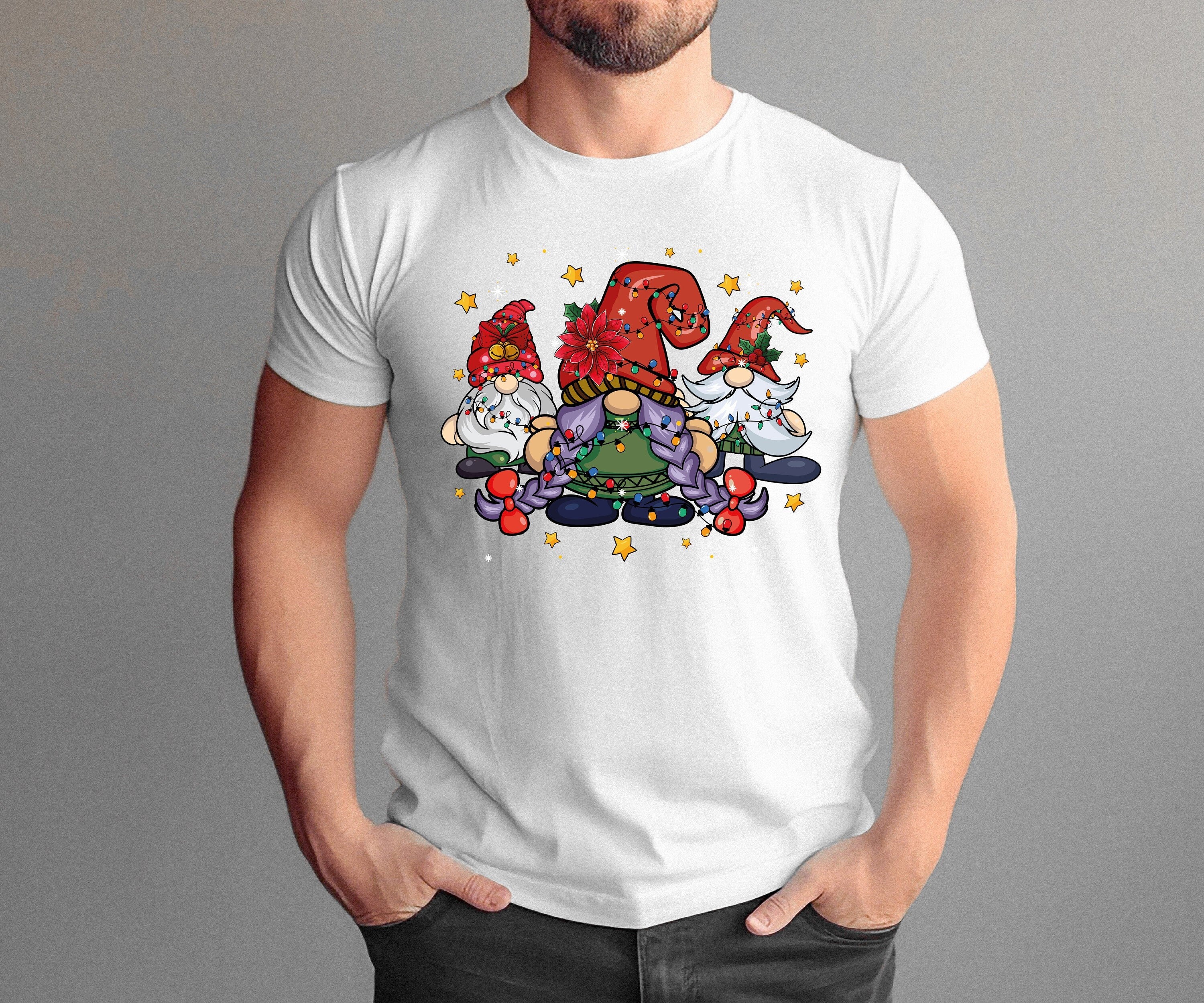 Cute Christmas Gnomes Shirt, Merry Christmas Shirt, Buffalo Plaid Gnomes, Merry Vibes Shirt, Trendy Christmas Gift, Holiday Gnomes Shirt