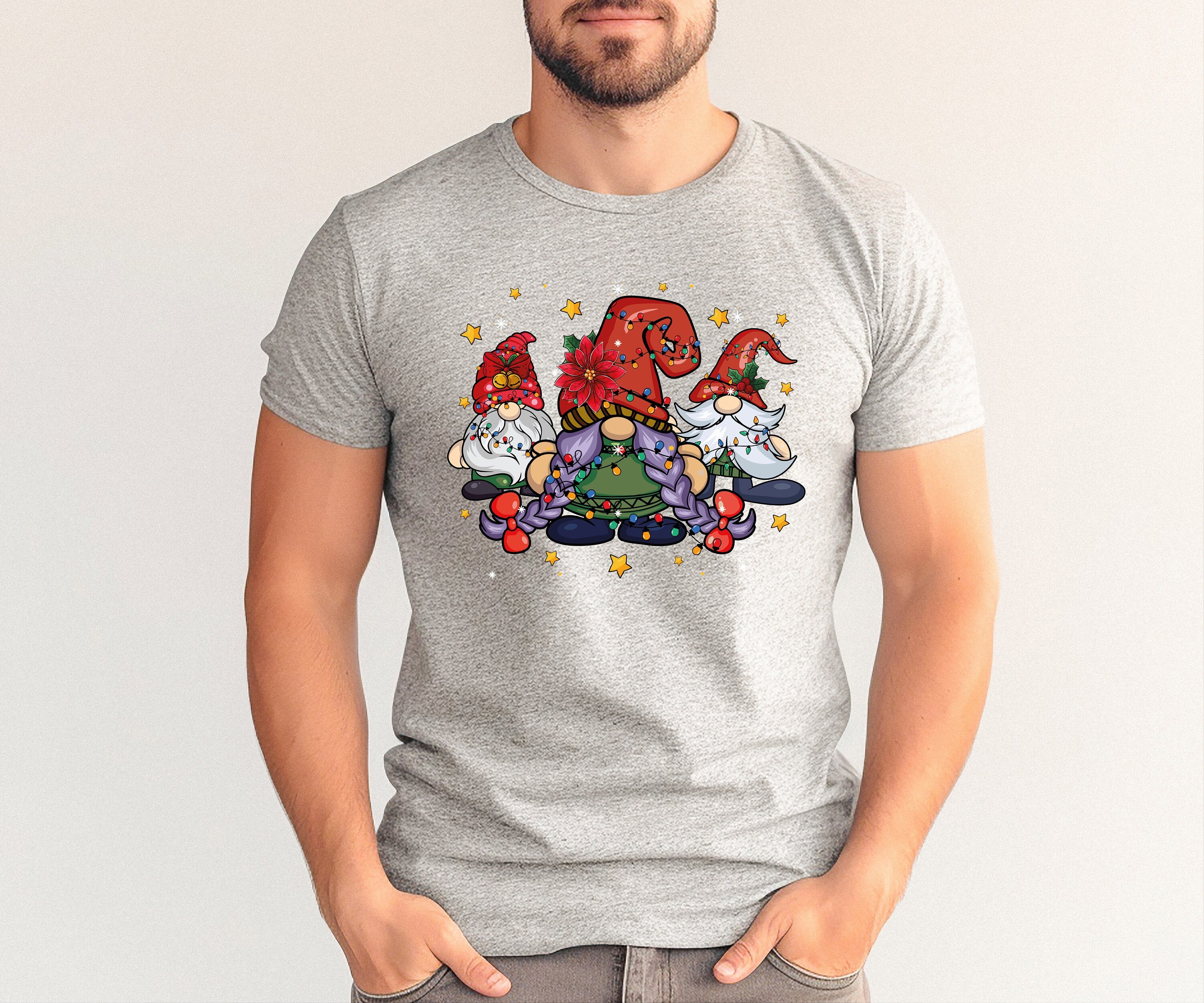 Cute Christmas Gnomes Shirt, Merry Christmas Shirt, Buffalo Plaid Gnomes, Merry Vibes Shirt, Trendy Christmas Gift, Holiday Gnomes Shirt