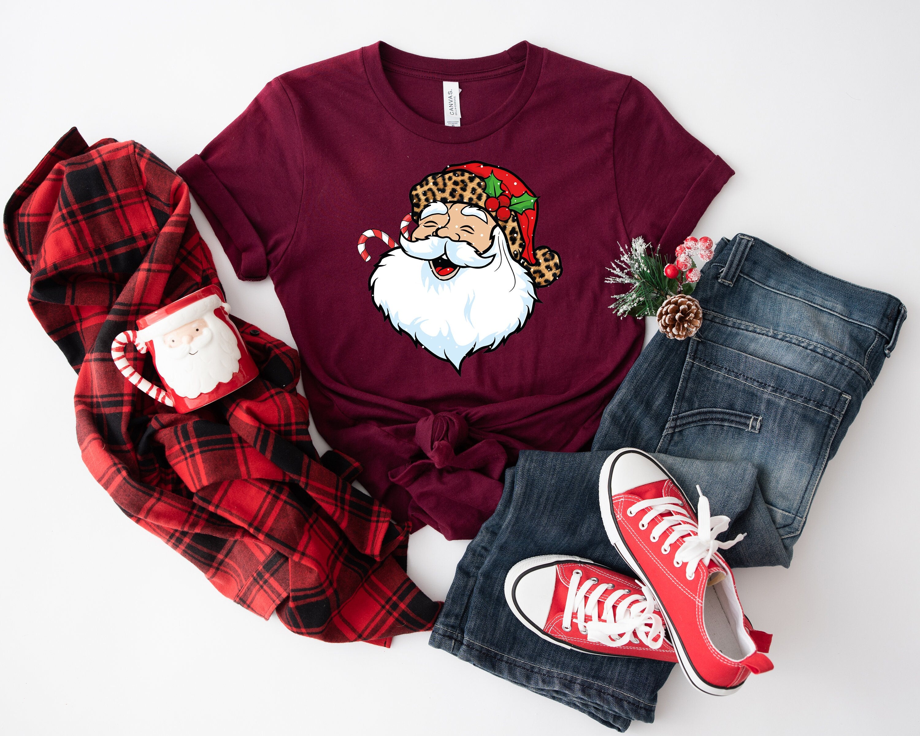 Dabbing Santa Claus Christmas Shirt, Christmas Light Shirt , Merry Xmas Shirt, Happy Christmas Santa Claus Shirt , Trendy Christmas Shirt