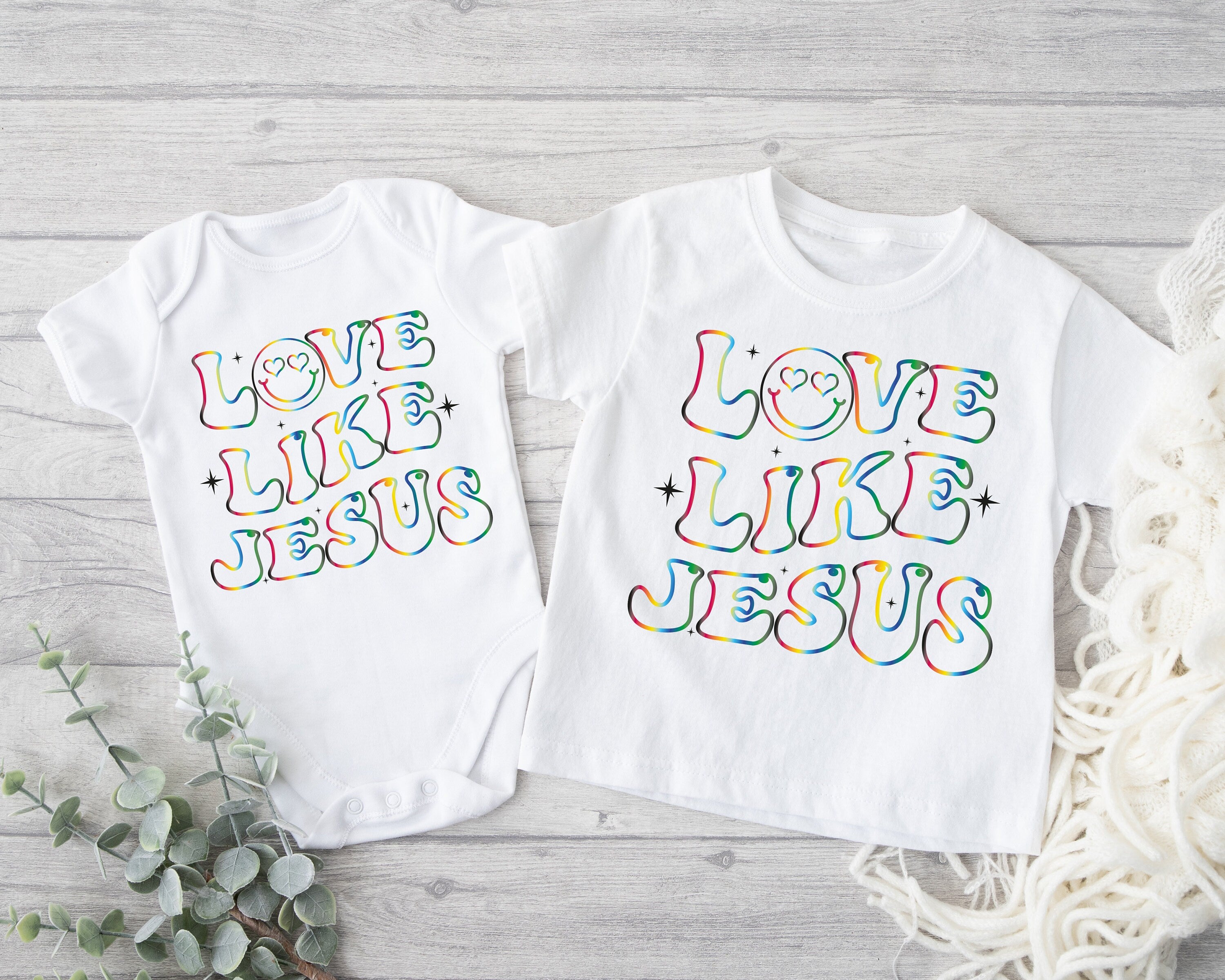Love Like Jesus Shirt, Jesus Loves You Tees, Inspirational T-Shirt for Christians,  Aesthetic Bible Verse Shirt, Cute Youth Jesus Shirt