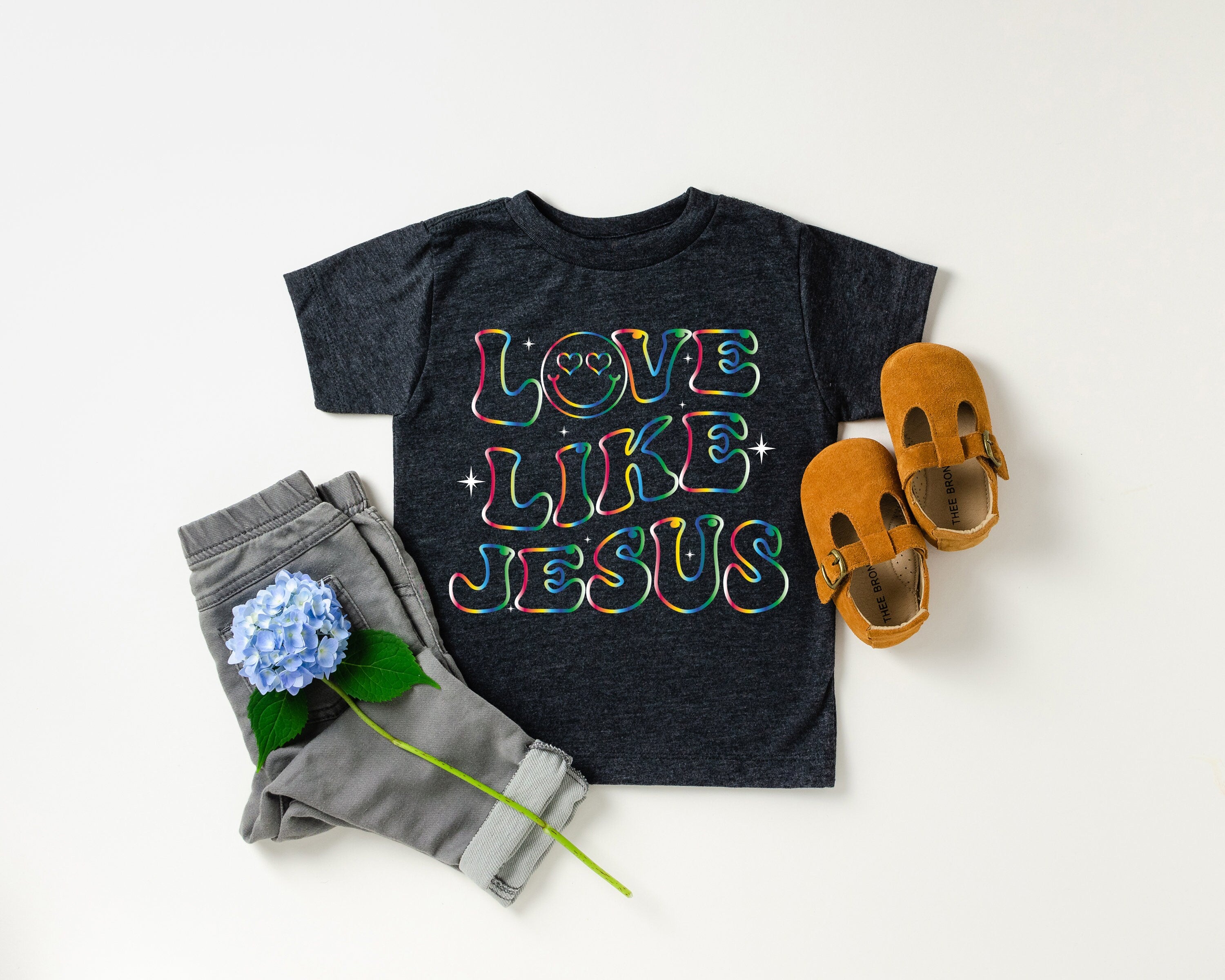 Love Like Jesus Shirt, Jesus Loves You Tees, Inspirational T-Shirt for Christians,  Aesthetic Bible Verse Shirt, Cute Youth Jesus Shirt