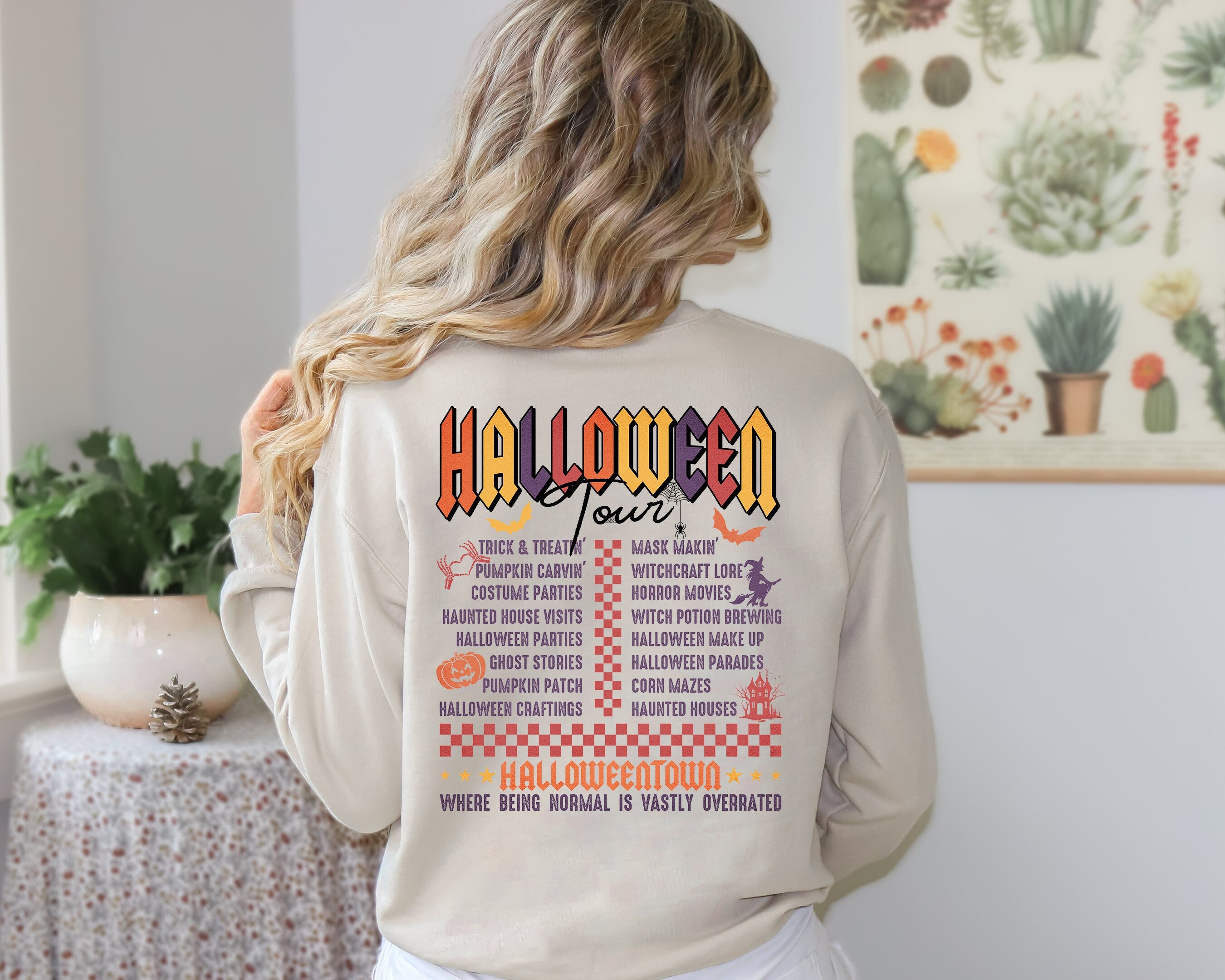 Halloween Tour Sweatshirt, Trick and Treat Sweater, Halloween Where Being Normal is Vastly Sweatshirt,  Spooky Halloween , Halloween Gifts