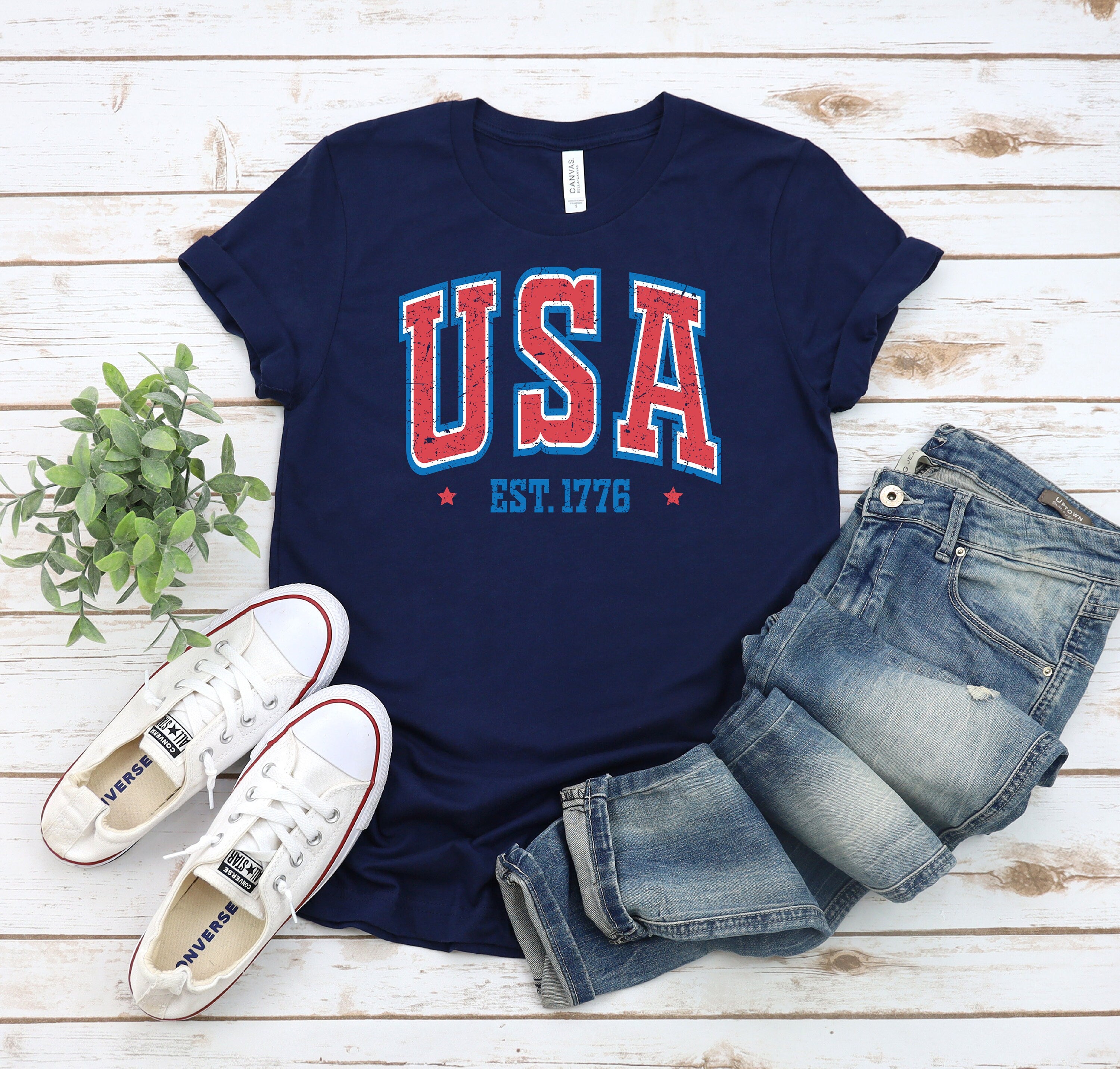 Retro Usa 1776 Shirt, 1776 USA Shirt, USA Shirt, Usa Est. 1776 Shirt, USA Distressed 1776 Shirt,  4th of July Shirt