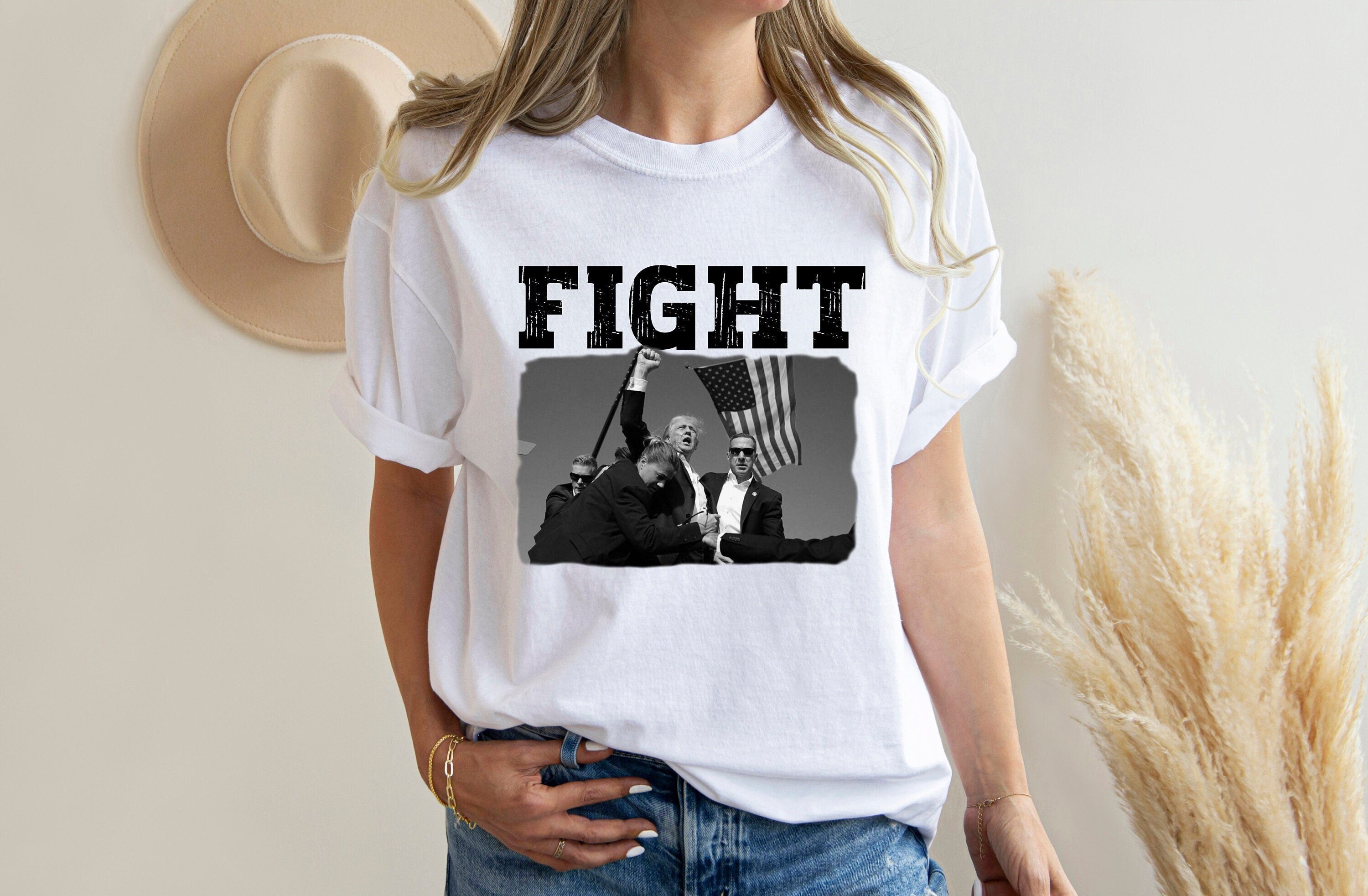 Fight Trump Shirt, Donald Trump Shooting Tee, Donald Trump Shirt, Trump for President 2024, Trump T-Shirt, MAGA Shirt, Republican T-shirt