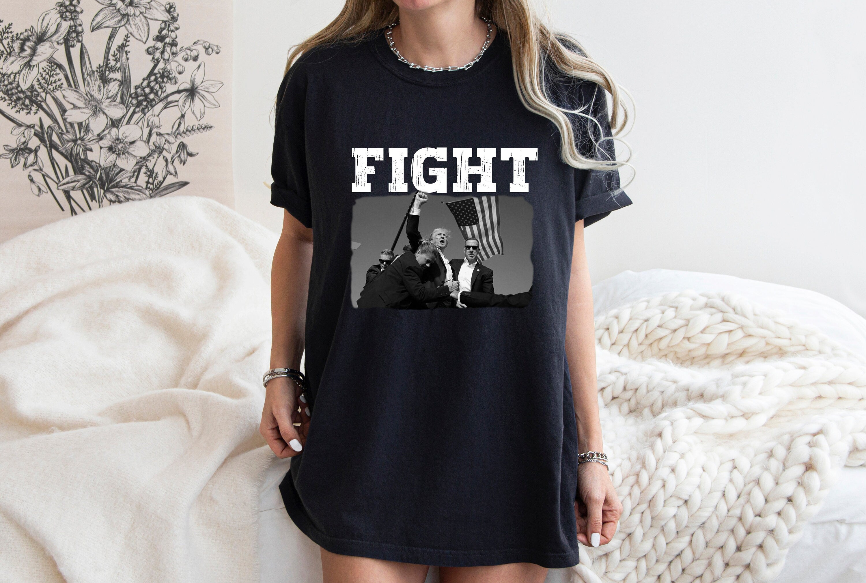 Fight Trump Shirt, Donald Trump Shooting Tee, Donald Trump Shirt, Trump for President 2024, Trump T-Shirt, MAGA Shirt, Republican T-shirt