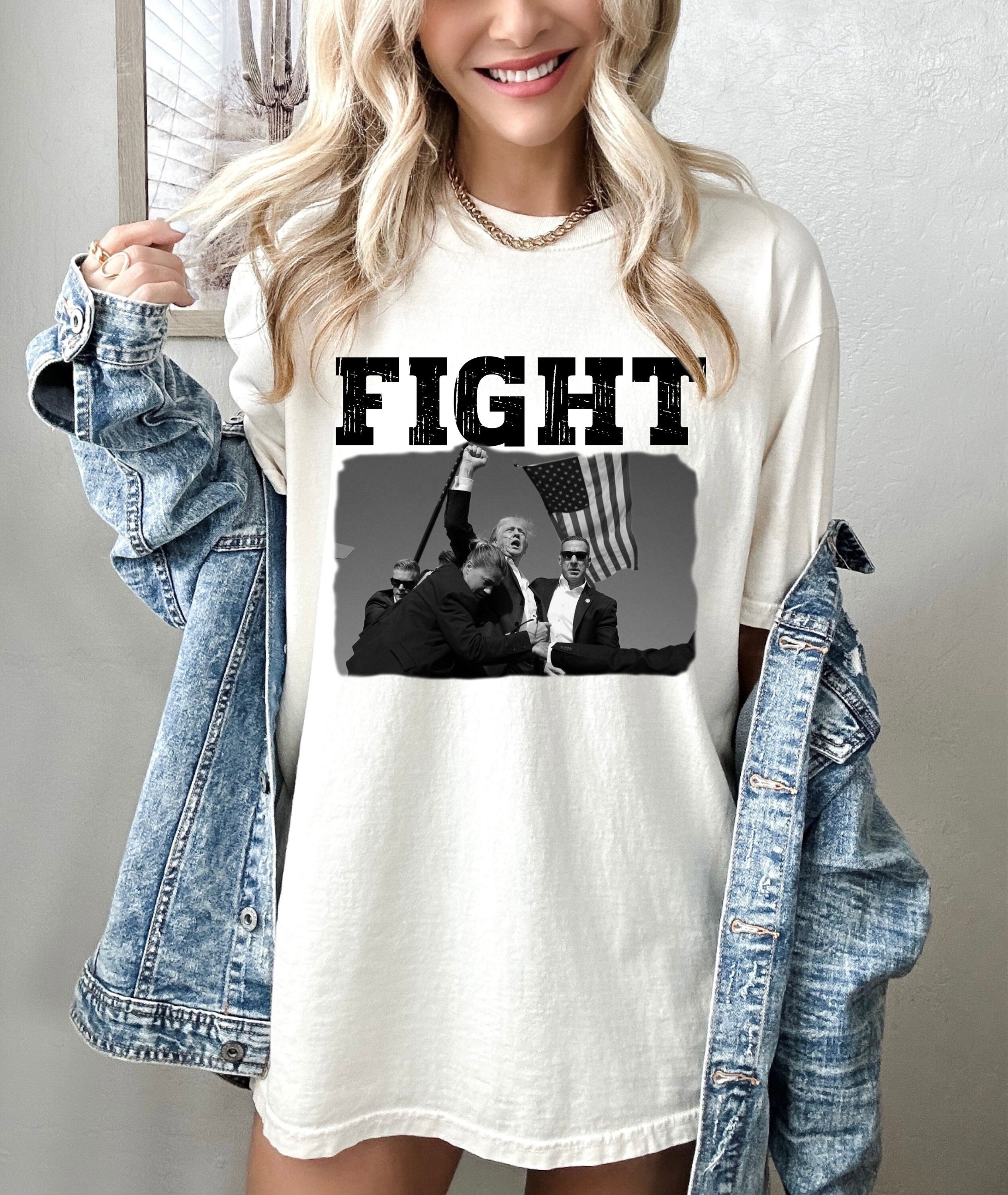 Fight Trump Shirt, Donald Trump Shooting Tee, Donald Trump Shirt, Trump for President 2024, Trump T-Shirt, MAGA Shirt, Republican T-shirt